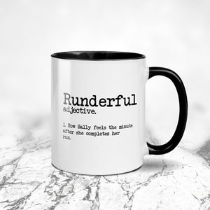 Personalised Runderful Dictionary Running Mug