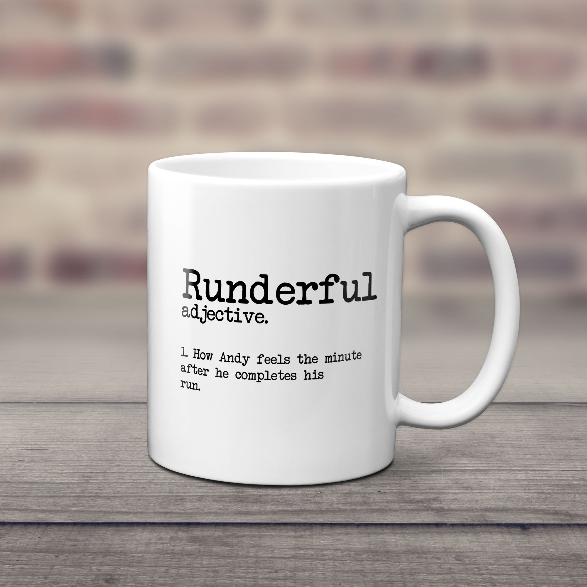 Personalised Runderful Dictionary Running Mug