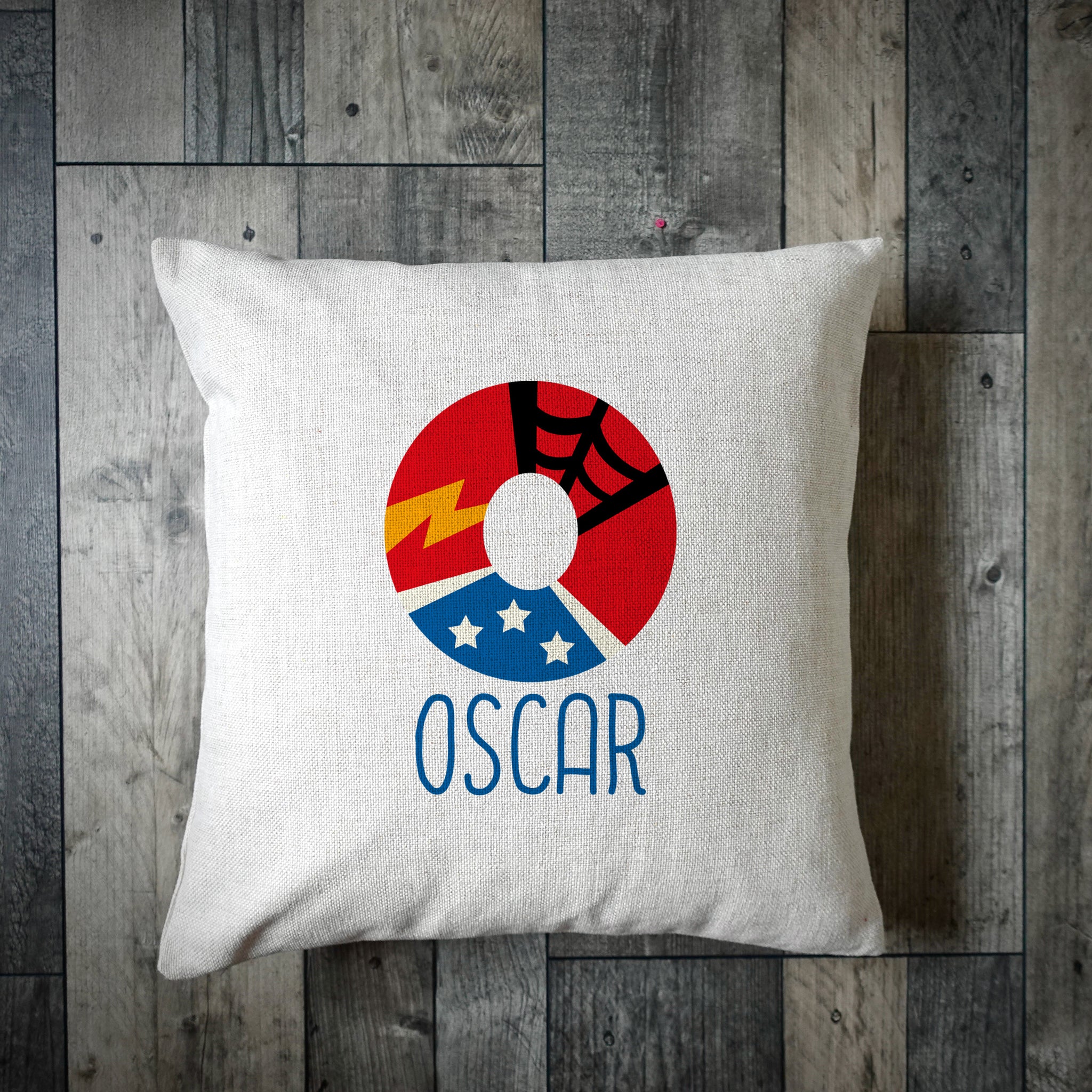 Personalised Superhero Cushion Cover EllieBeanPrints