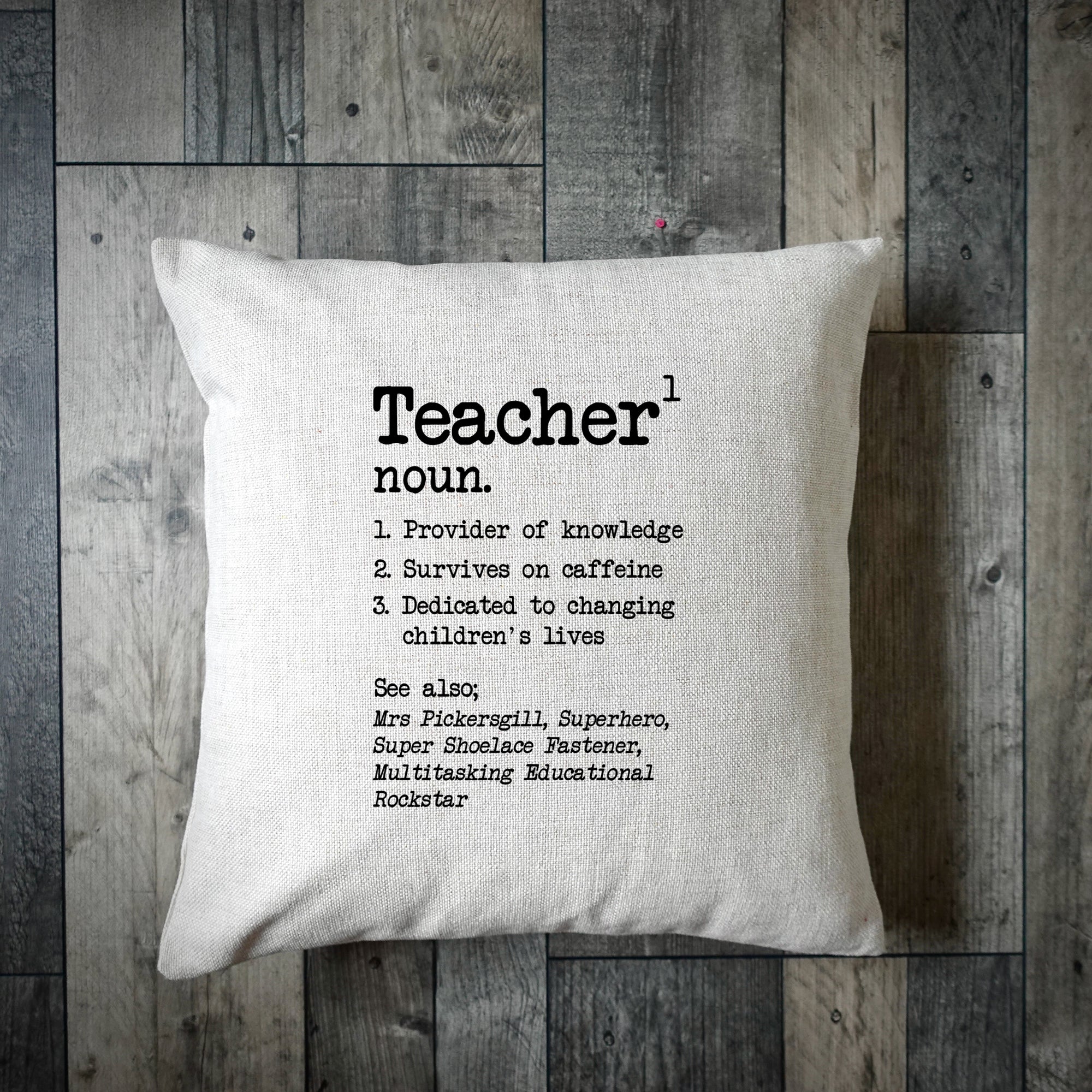 Personalised Teacher Dictionary Cushion Cover