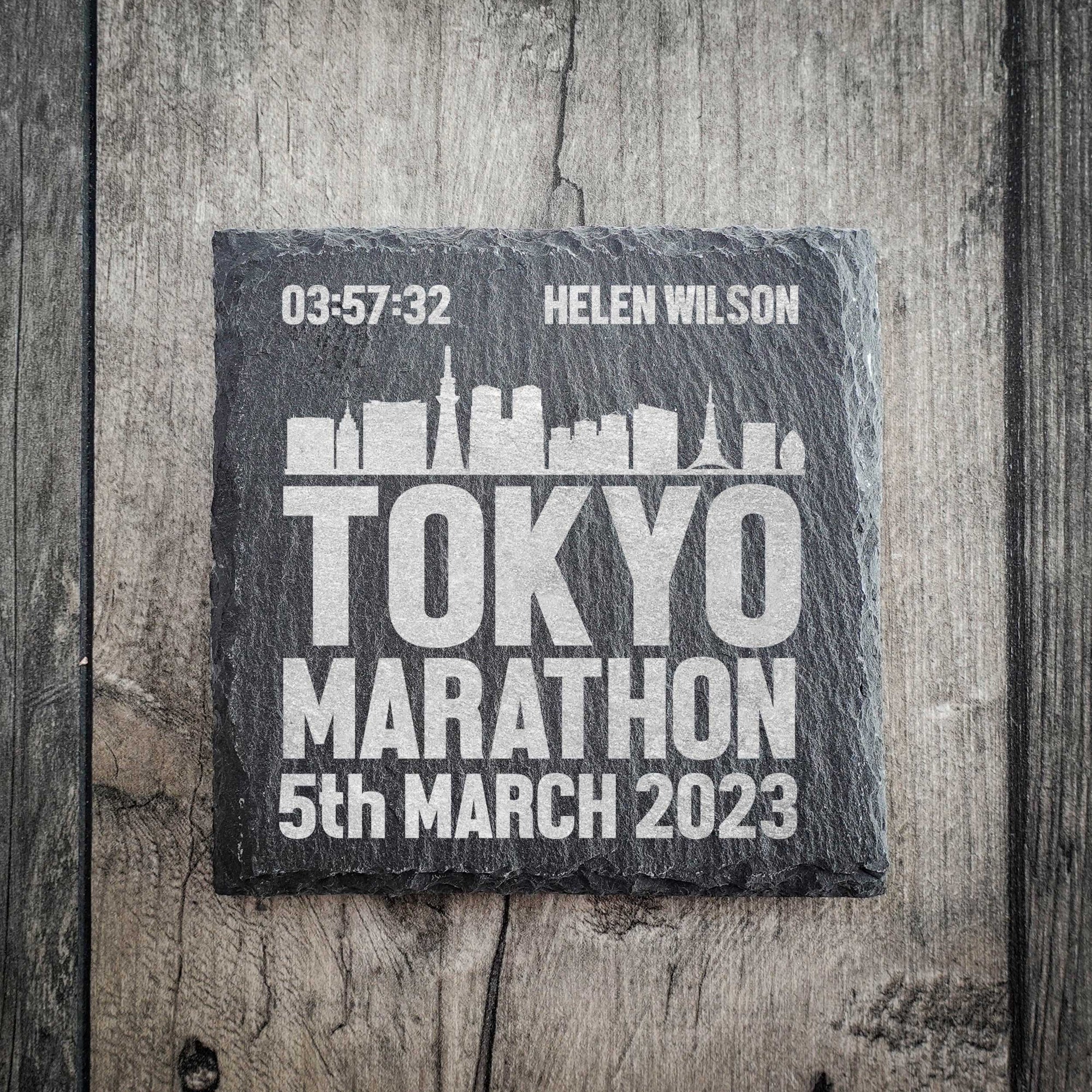 Personalised Tokyo Marathon Coaster - Skyline