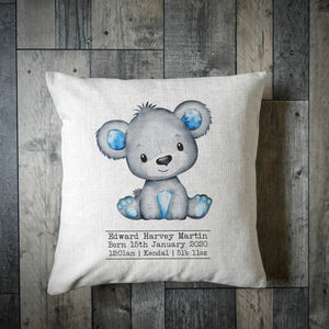 Personalised Cute Bear Cushion Cover
