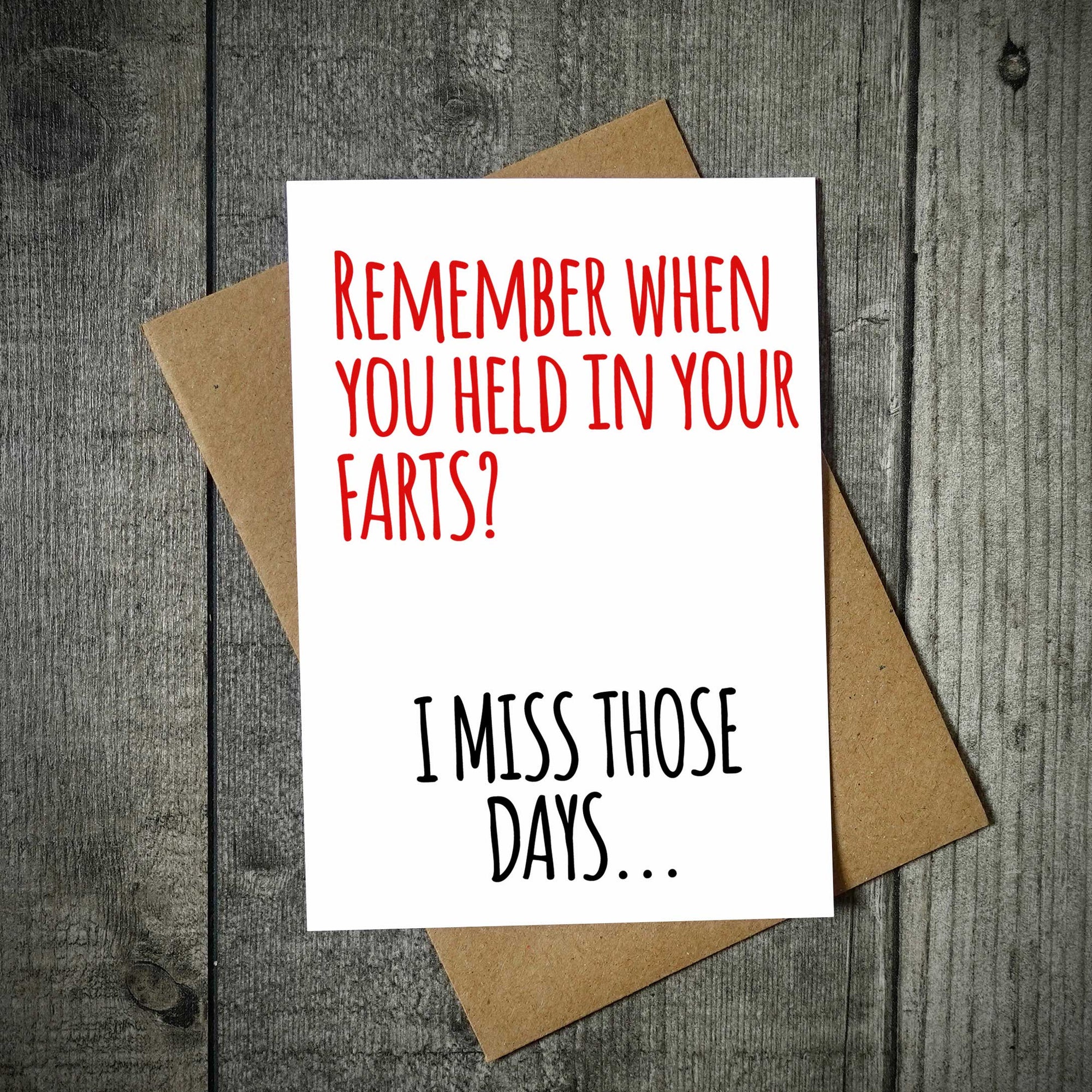 Remember When - Farts Valentine's Card