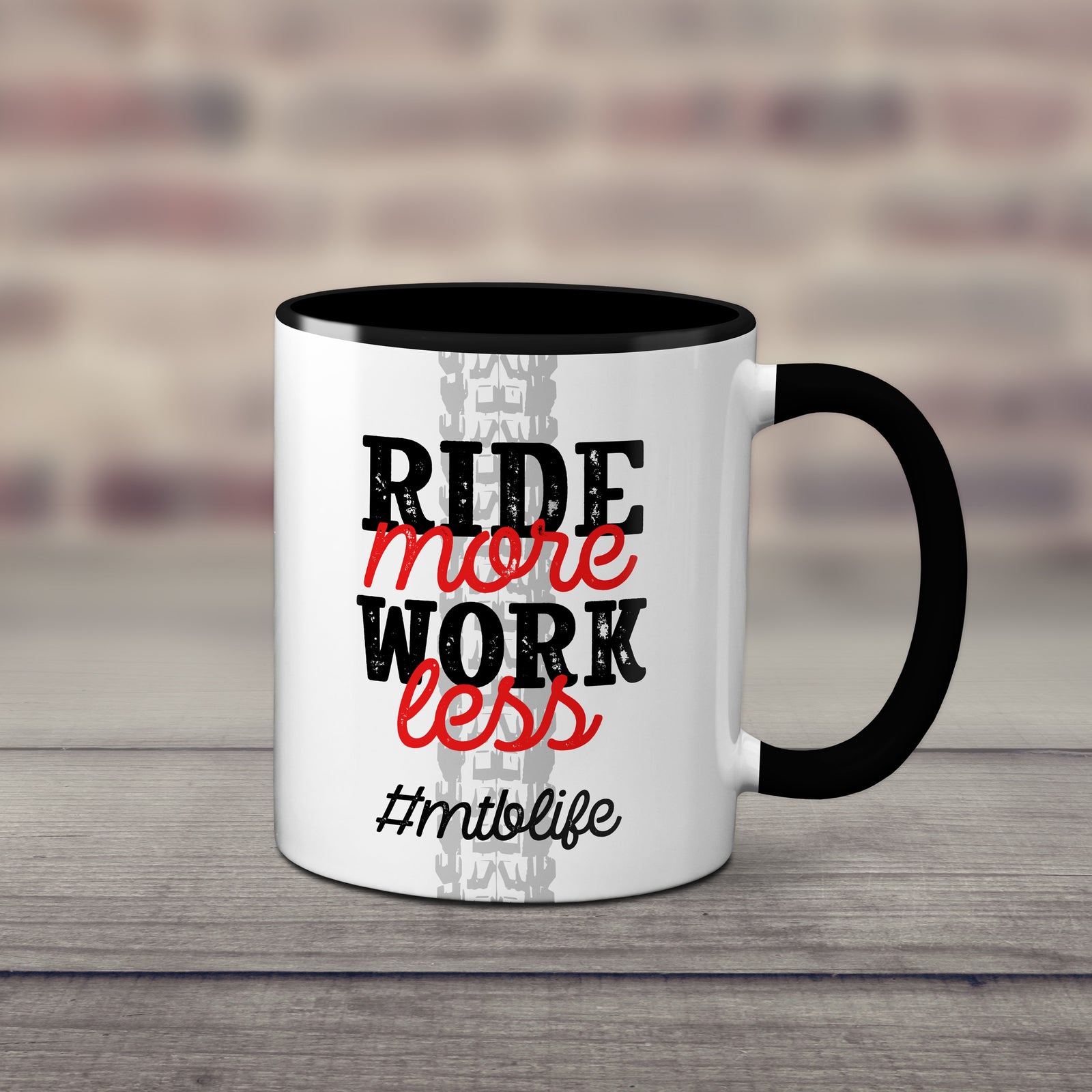Ride More Work Less Mountain Bike Mug