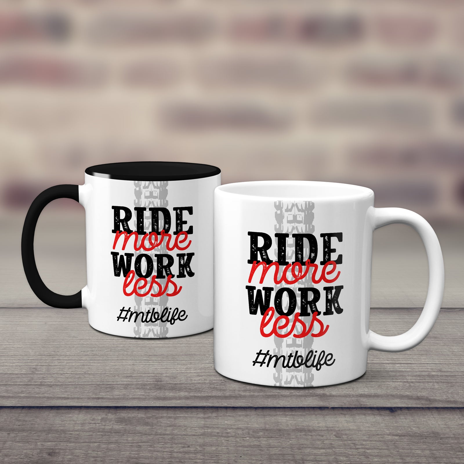Ride More Work Less Mountain Bike Mug