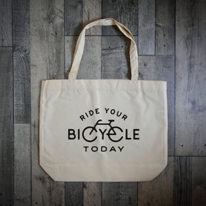 Ride Your Bicycle Today Premium Cycling Tote Bag