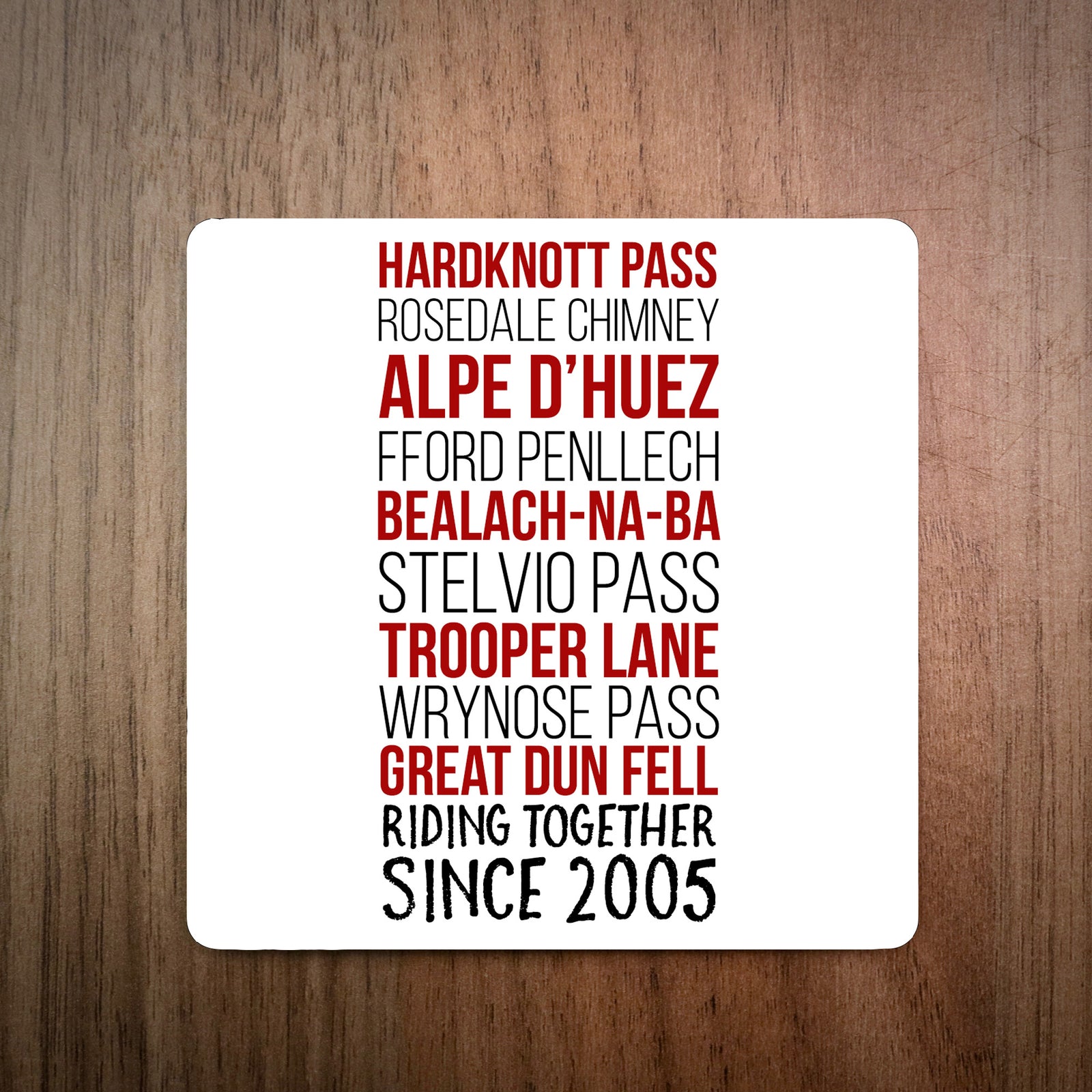 Road Cycling Partners Coaster - Riding Together since.....