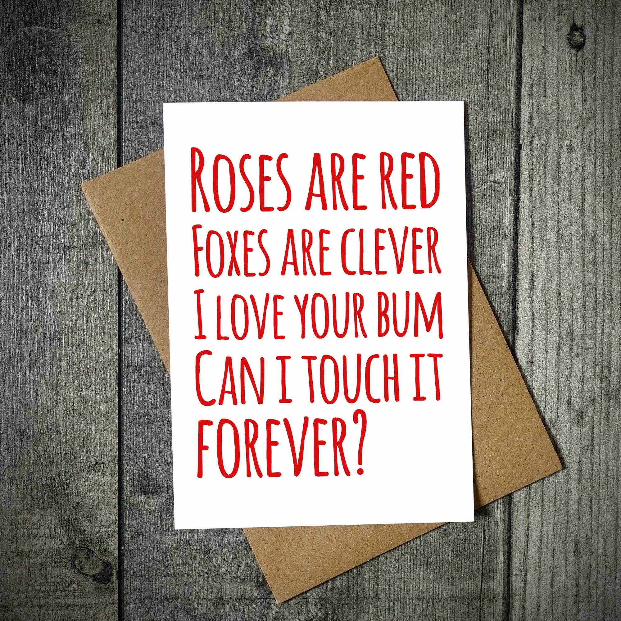 Roses Are Red, Foxes Are Clever Valentine's Card