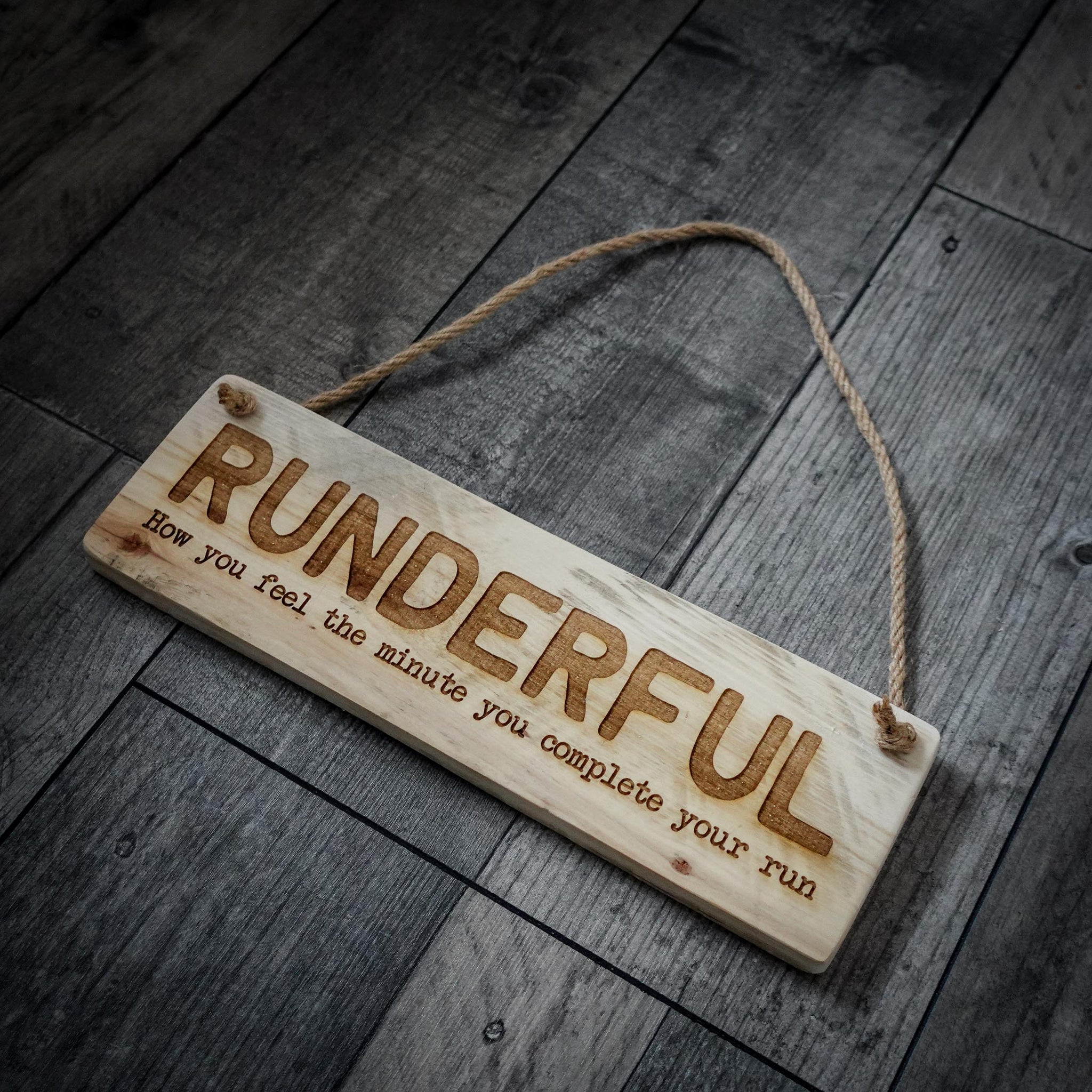 Ruuning Sign Runderful Handmade Wooden Running Sign - EllieBeanPrints