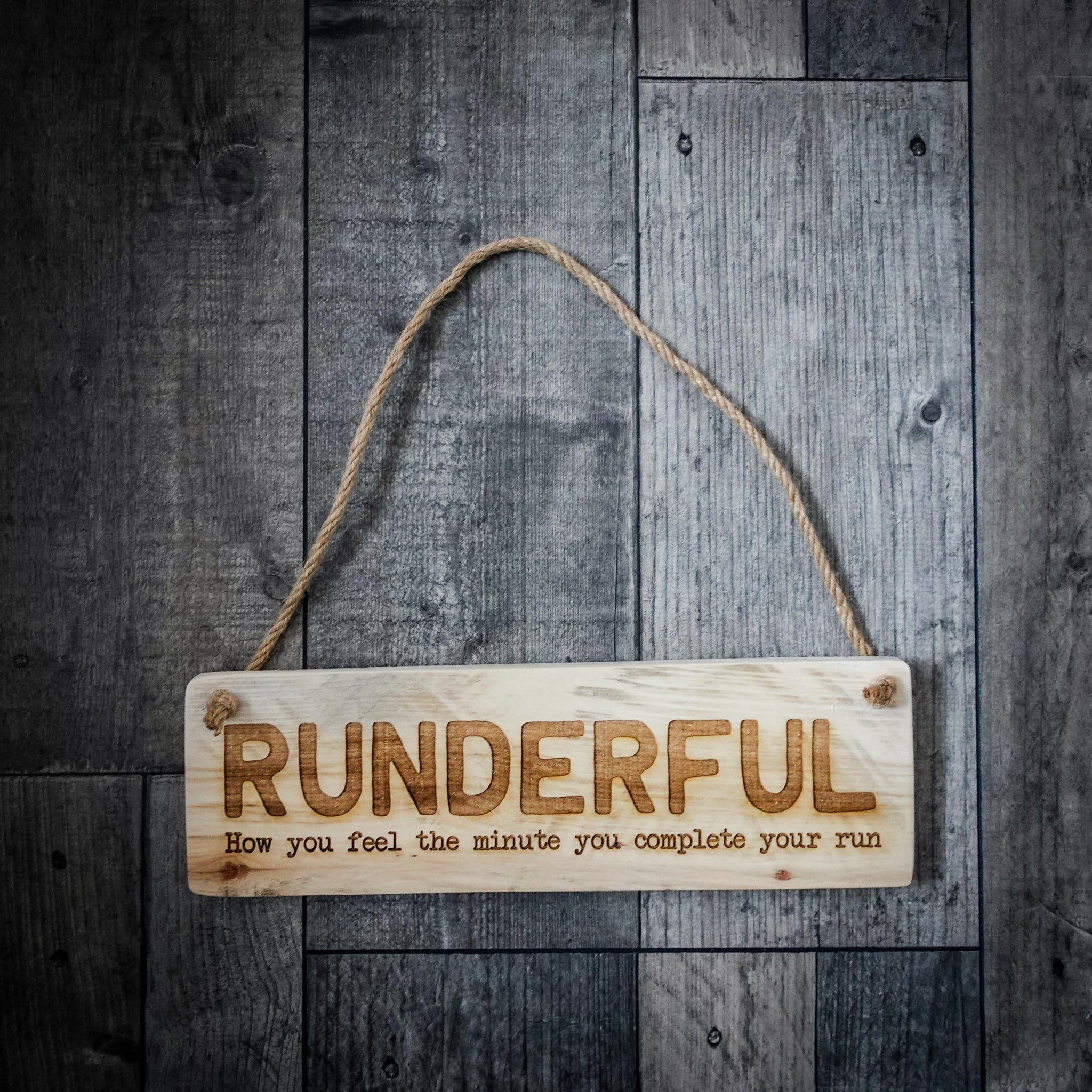 Ruuning Sign Runderful Handmade Wooden Running Sign - EllieBeanPrints