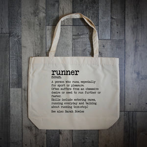 Runner Dictionary Definition Tote Bag