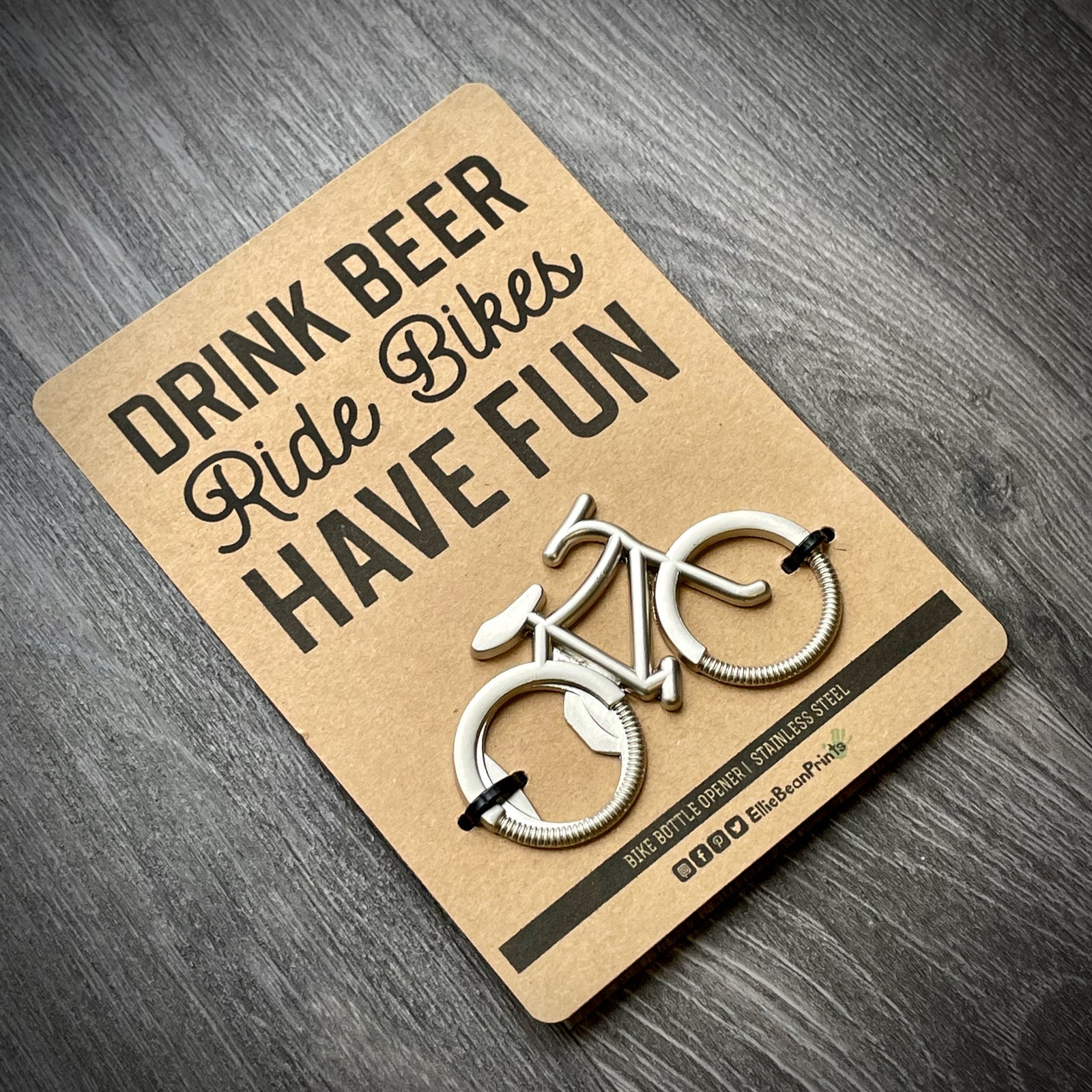 Stainless Steel Bike Bottle Opener