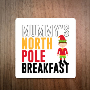 Personalised North Pole Breakfast Simple Coaster