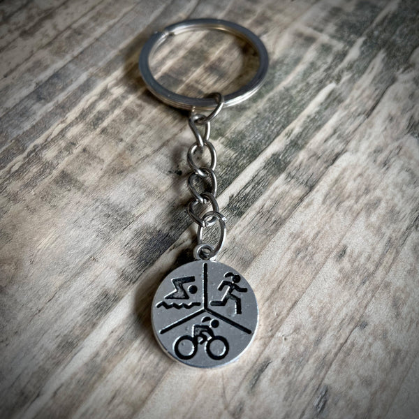 Triathlon Key Ring - EllieBeanPrints