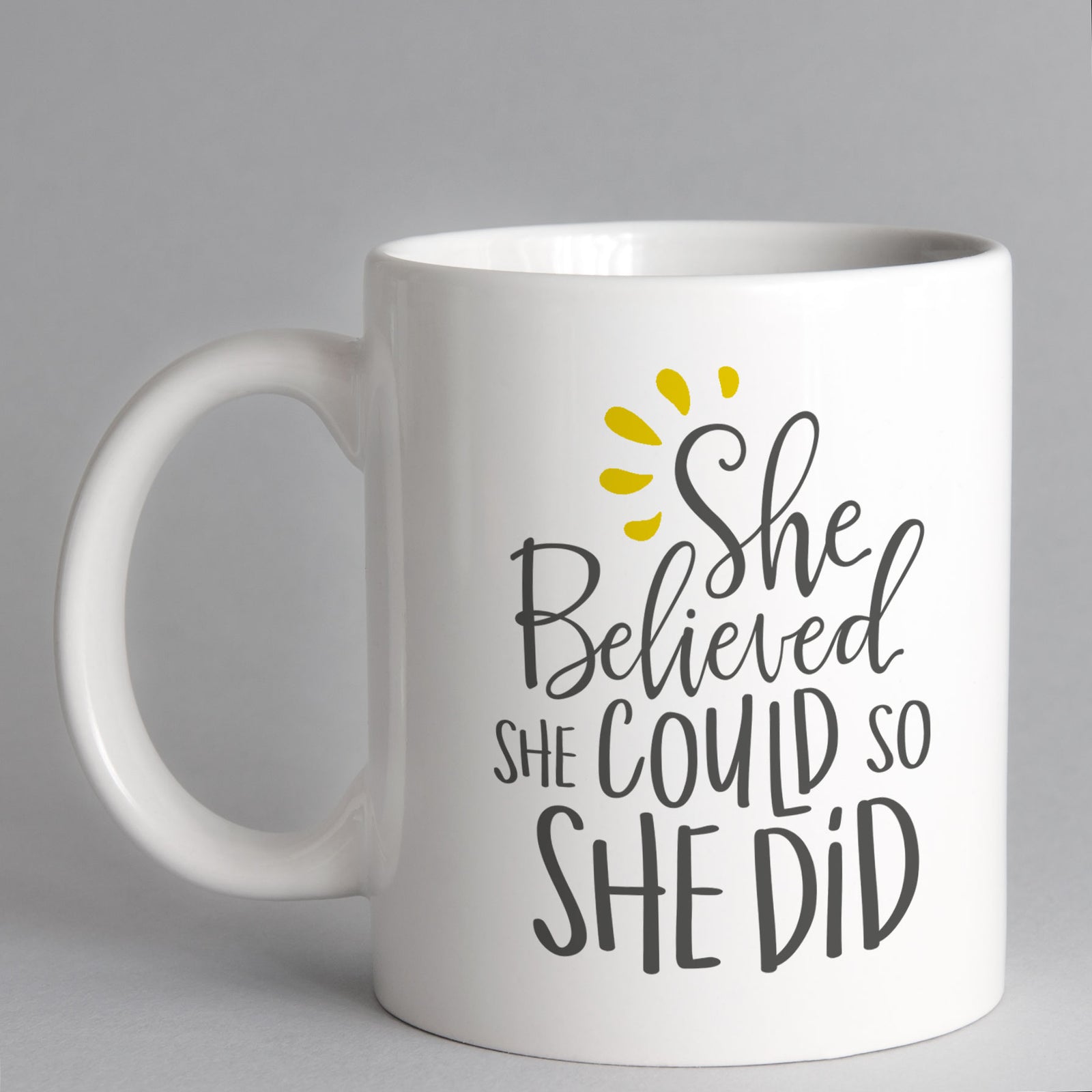 Swirly She Believed She Could So She Did Mug