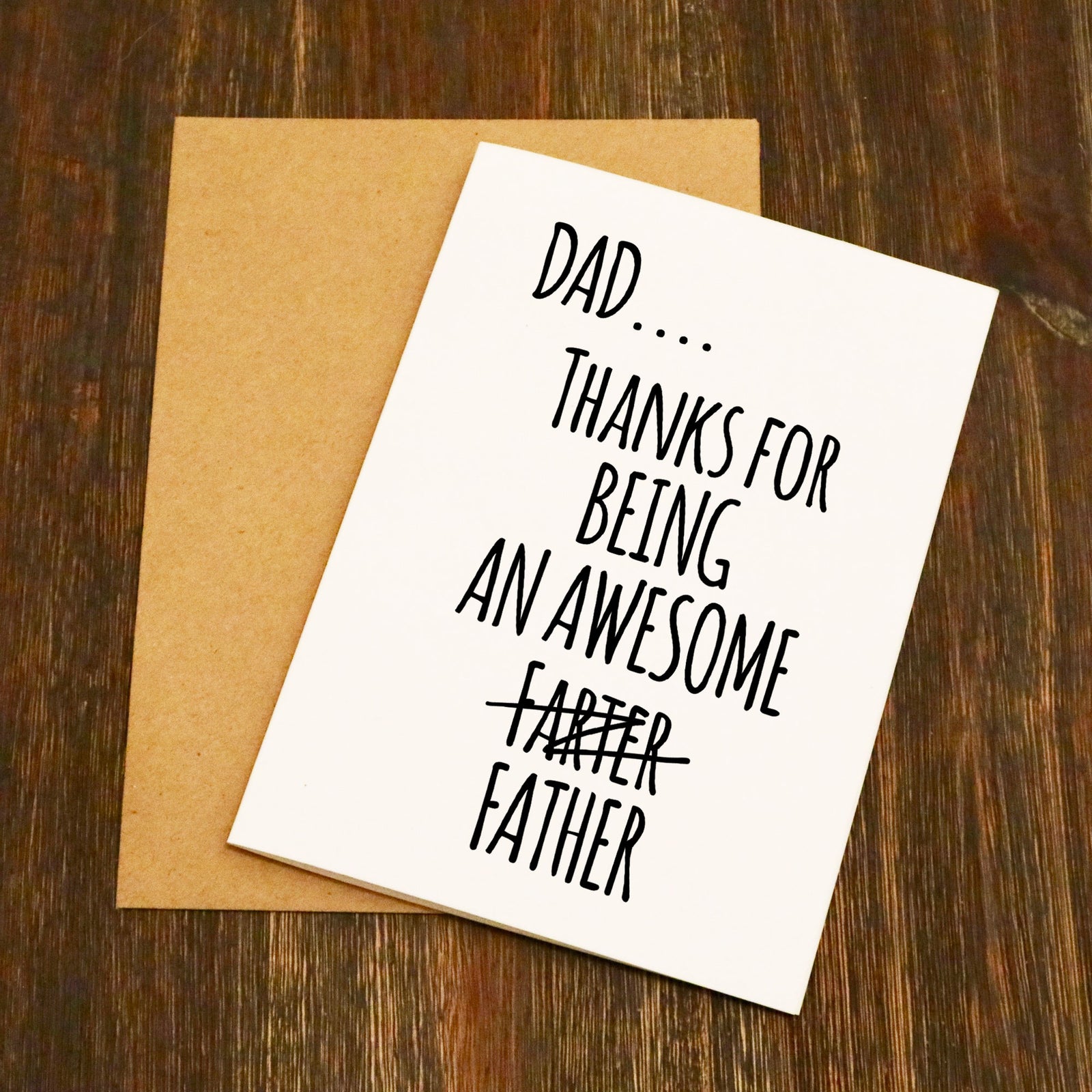 Thanks For Being An Awesome Farter Father's Day Card