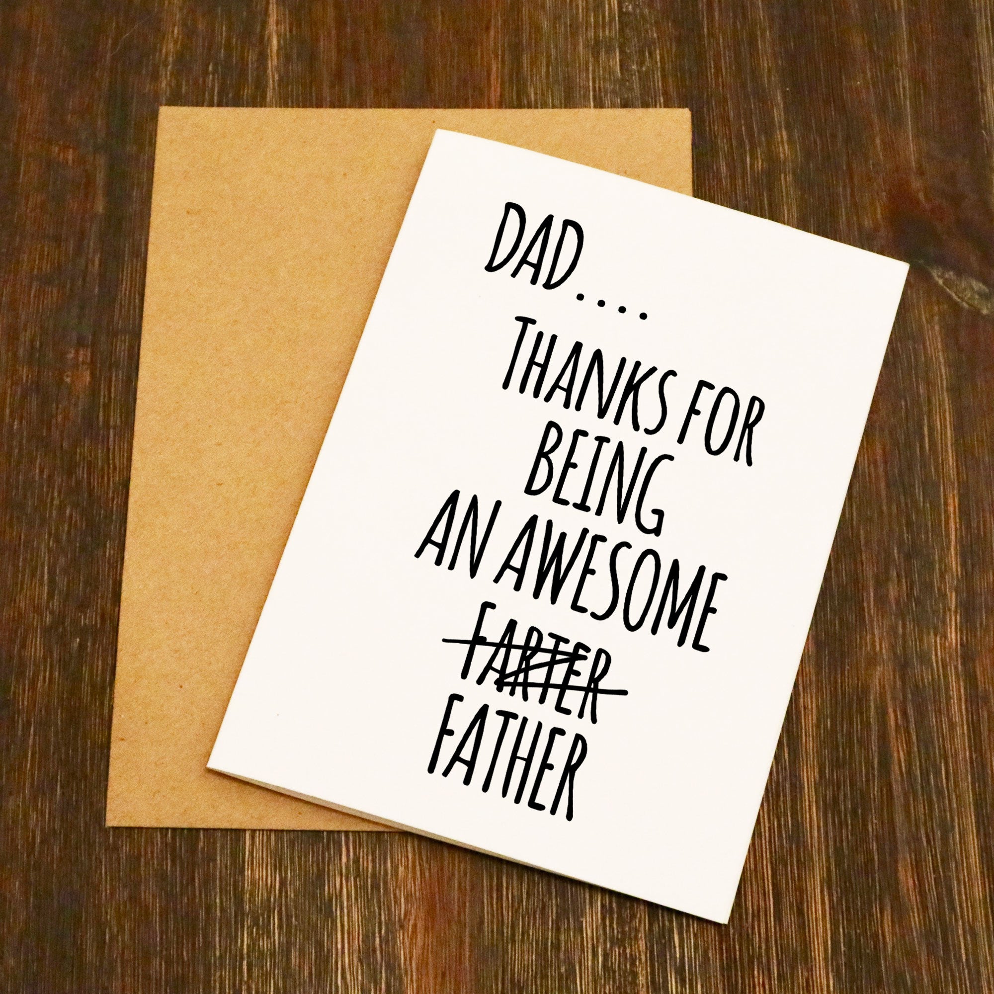 Thanks For Being An Awesome Farter Father's Day Card