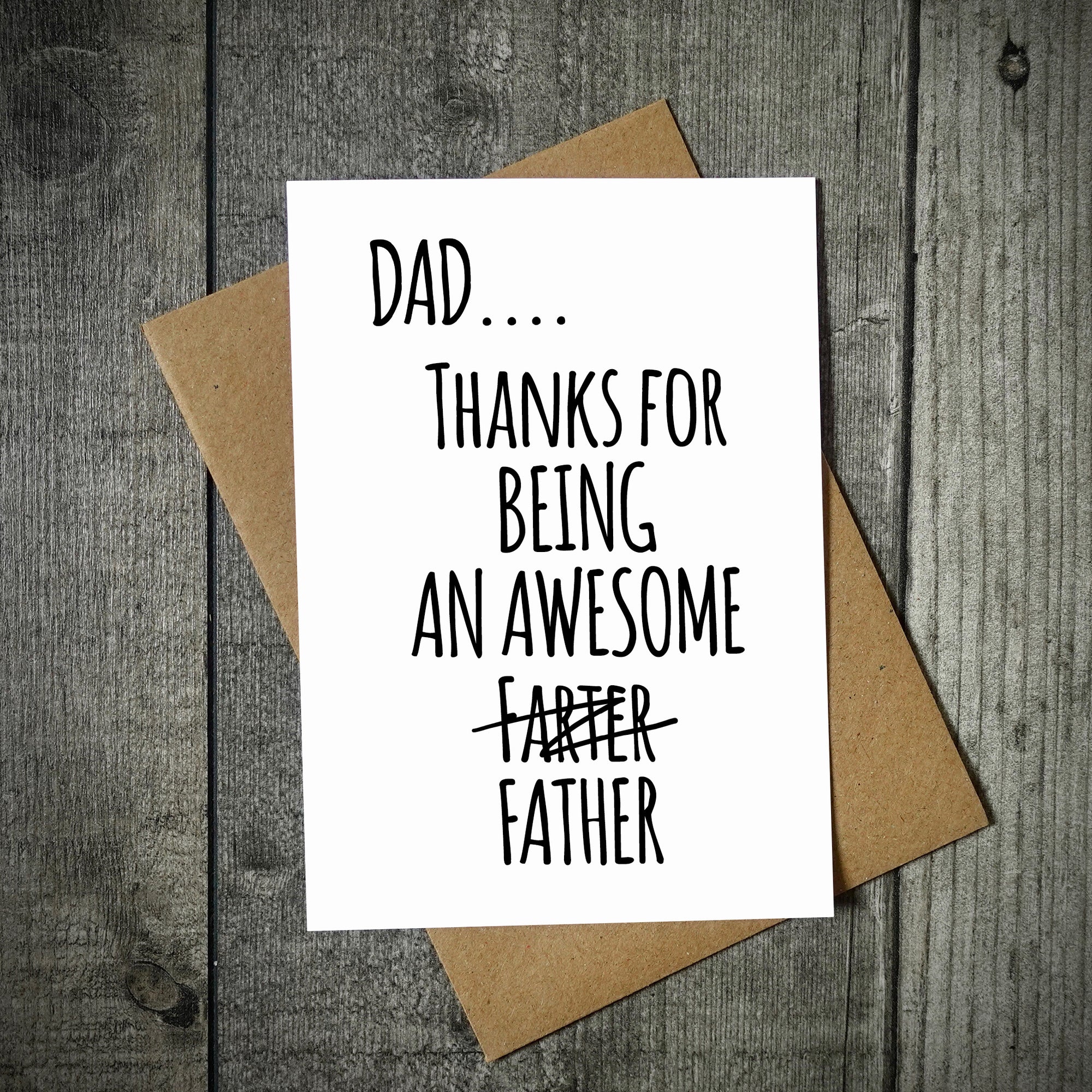 Thanks For Being An Awesome Farter Father's Day Card