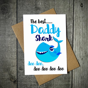 The Best Daddy Shark Doo Doo Doo Father's Day Card