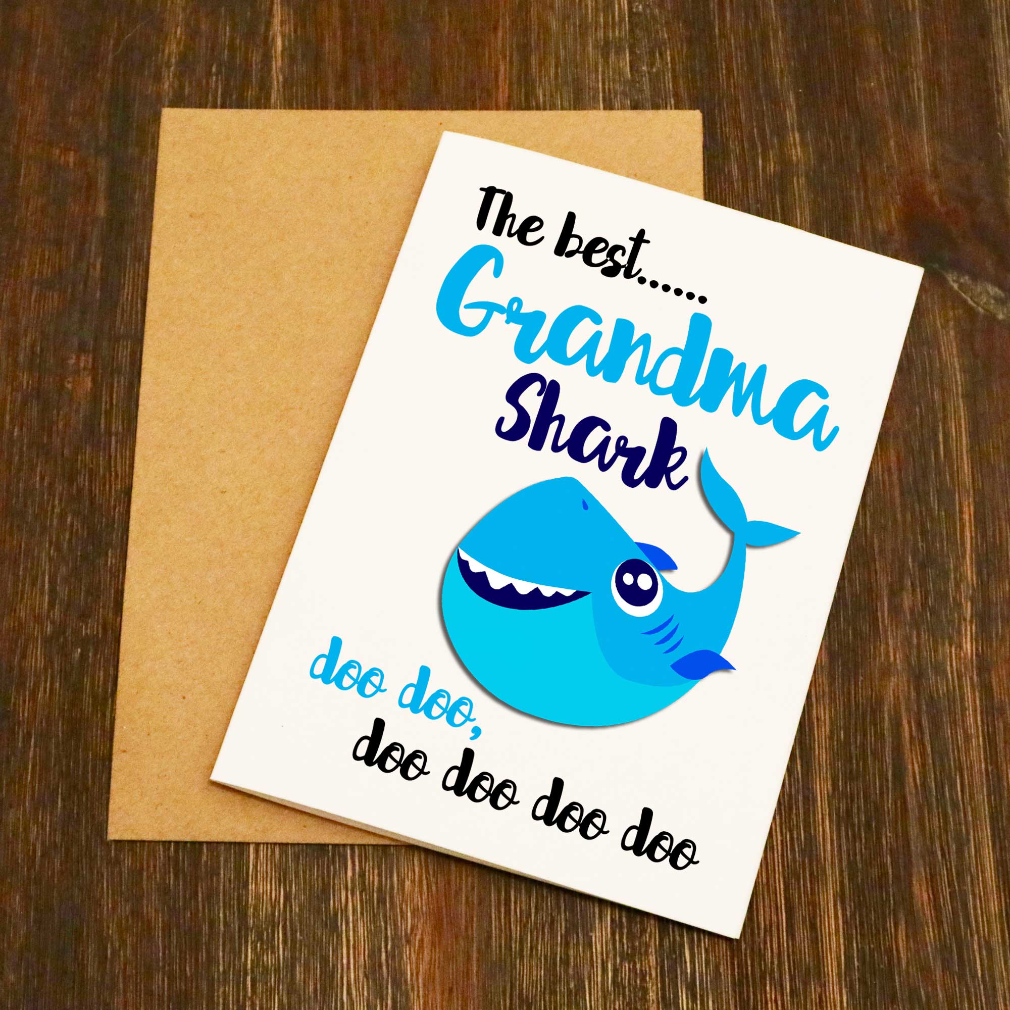 The Best Grandma Shark Doo Doo Doo Card