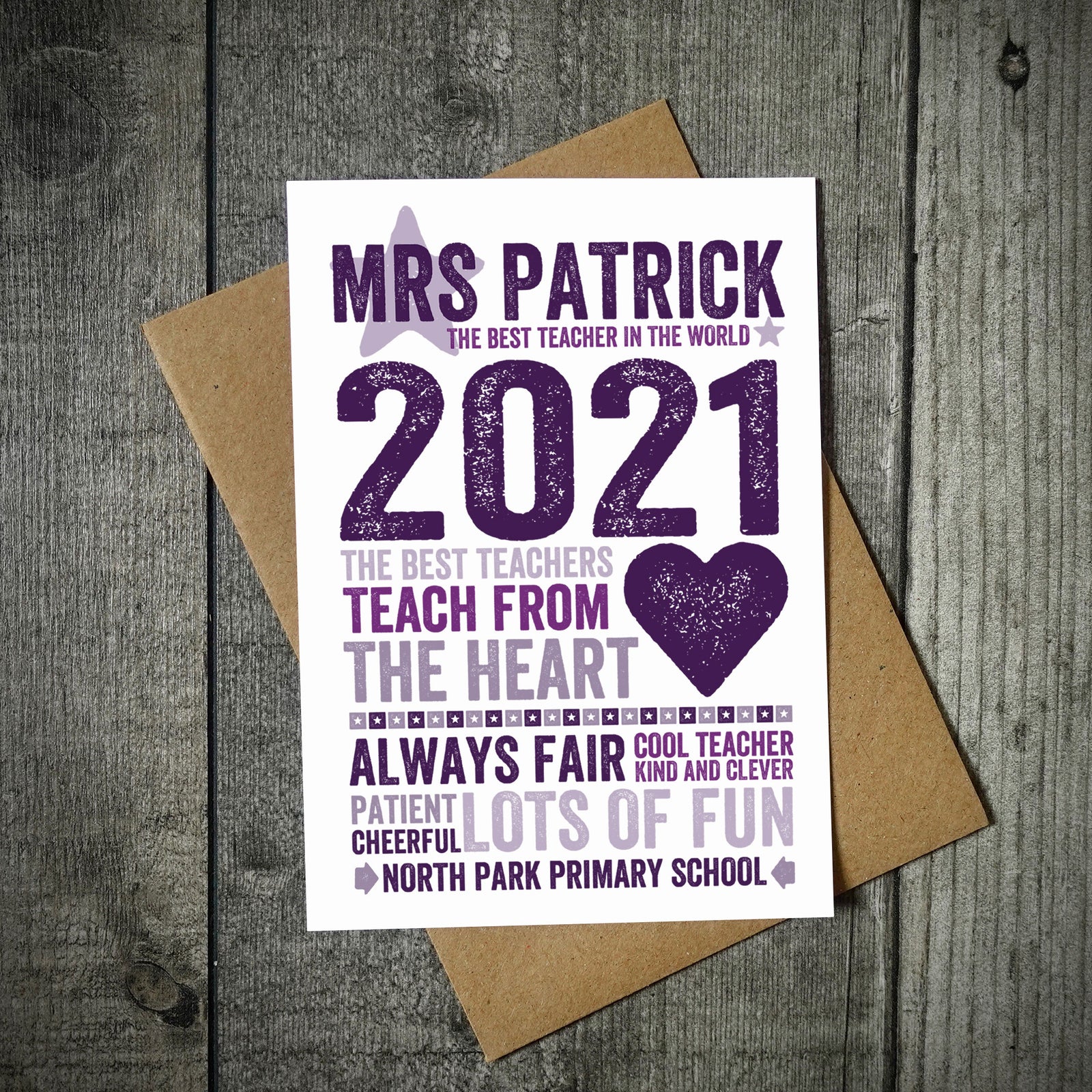 The Best Teachers Teach From The Heart Card