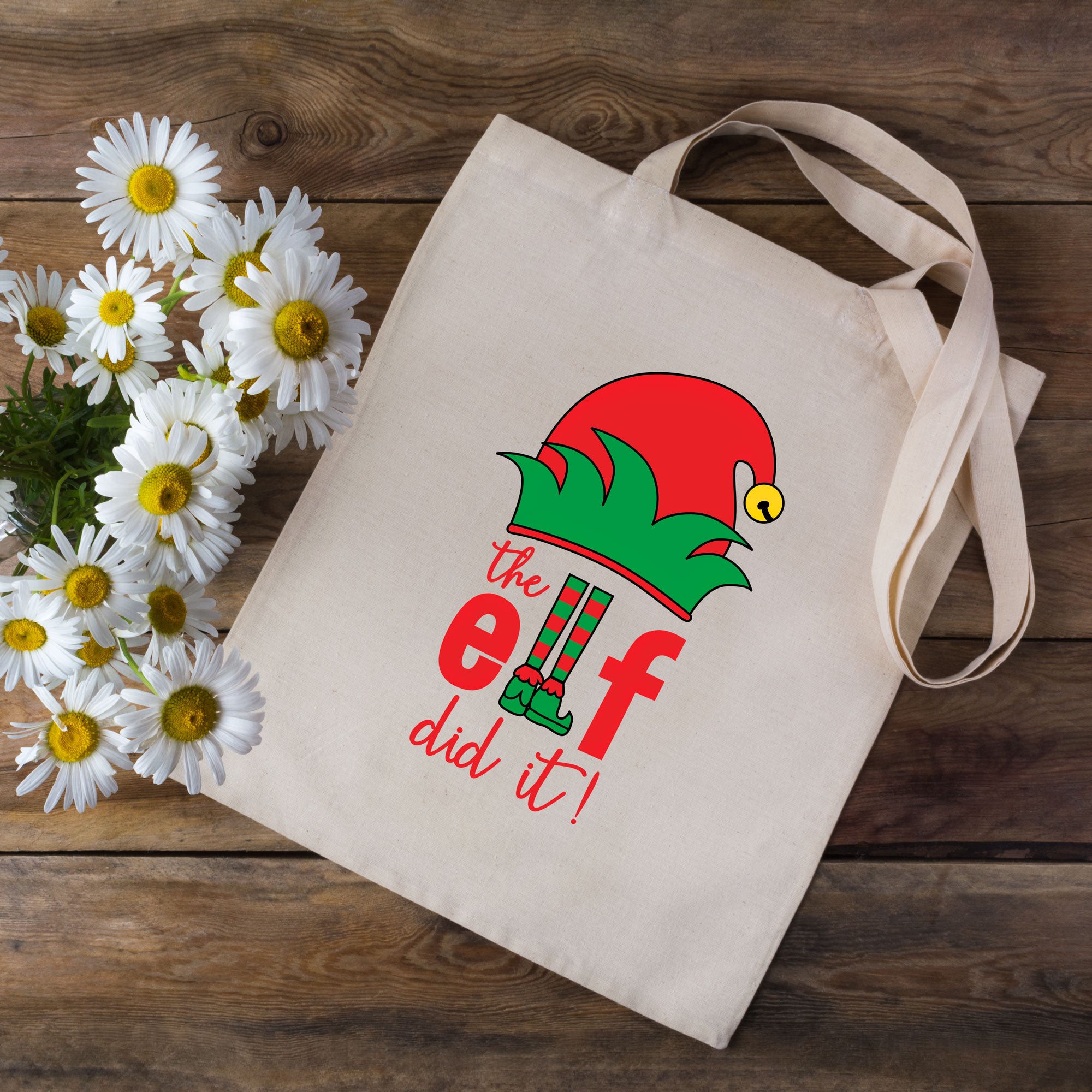 The Elf Did It Christmas Tote Bag