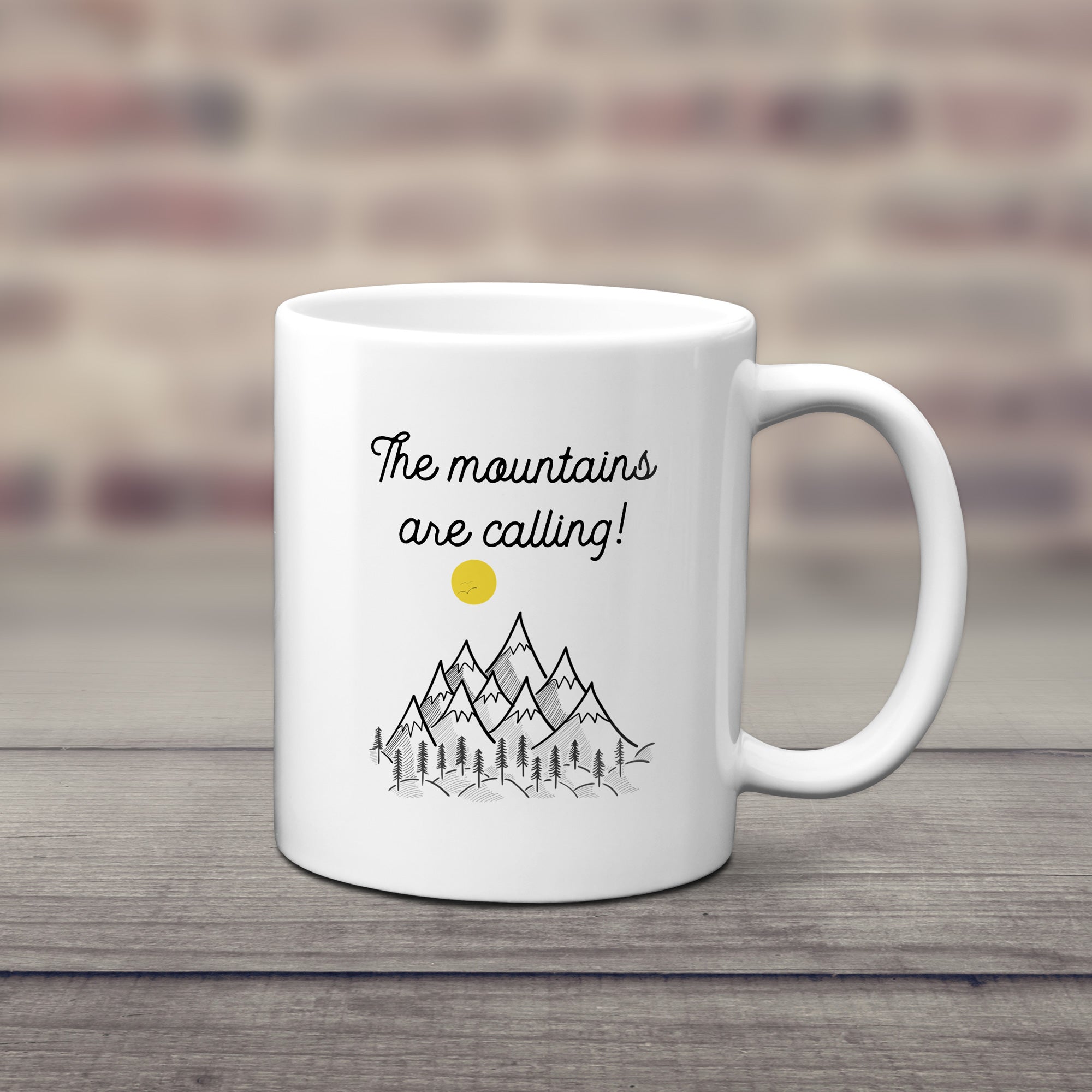 The Mountains Are Calling Enamel Mug