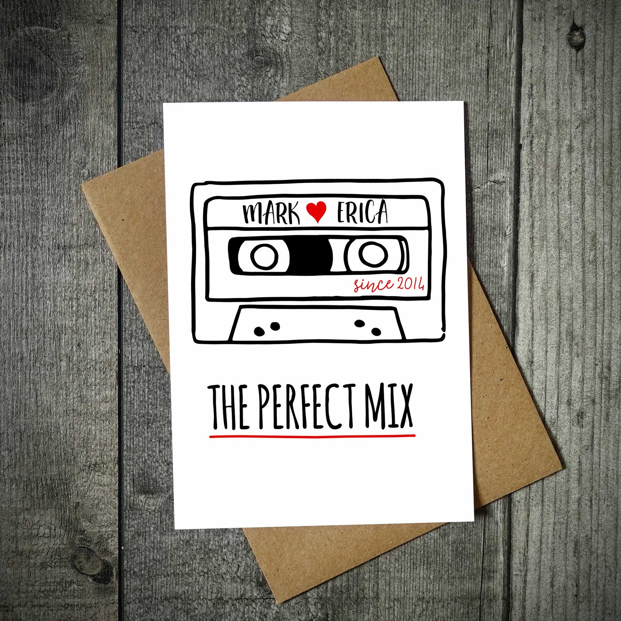 The Perfect Mix Tape Personalised Valentine's Card