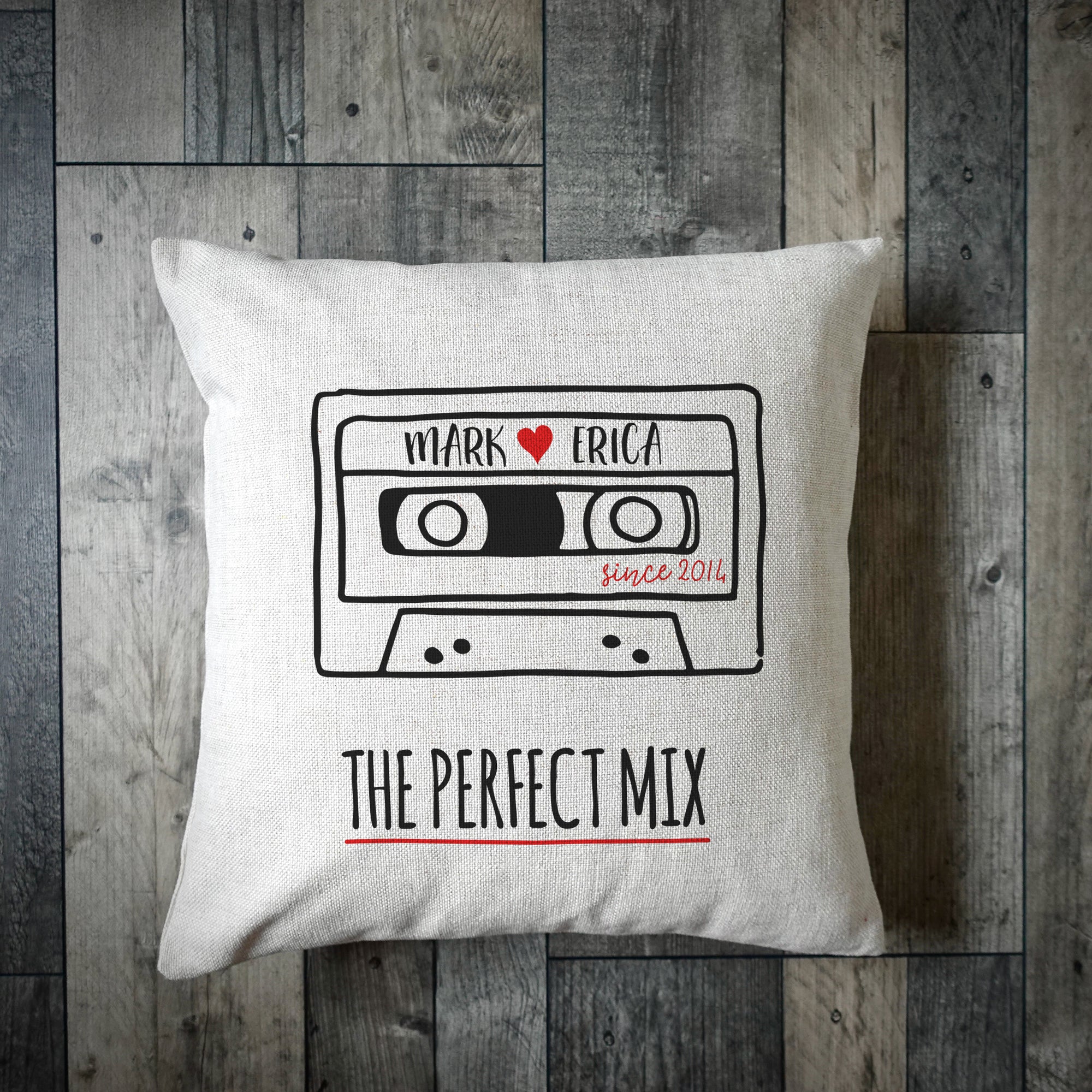The Perfect Mix Tape Personalised Cushion
