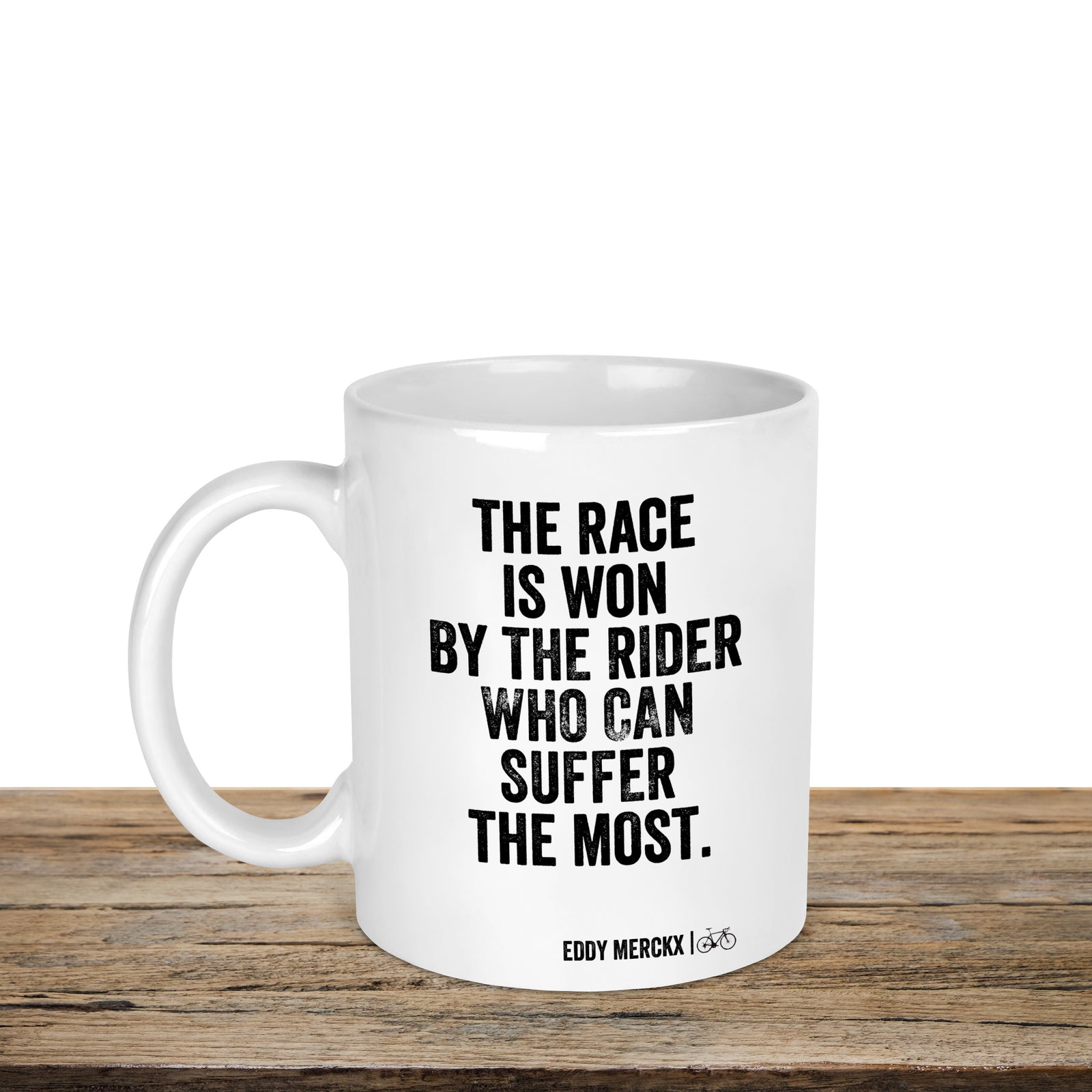Eddy Merckx Suffer Cycling Quote Mug