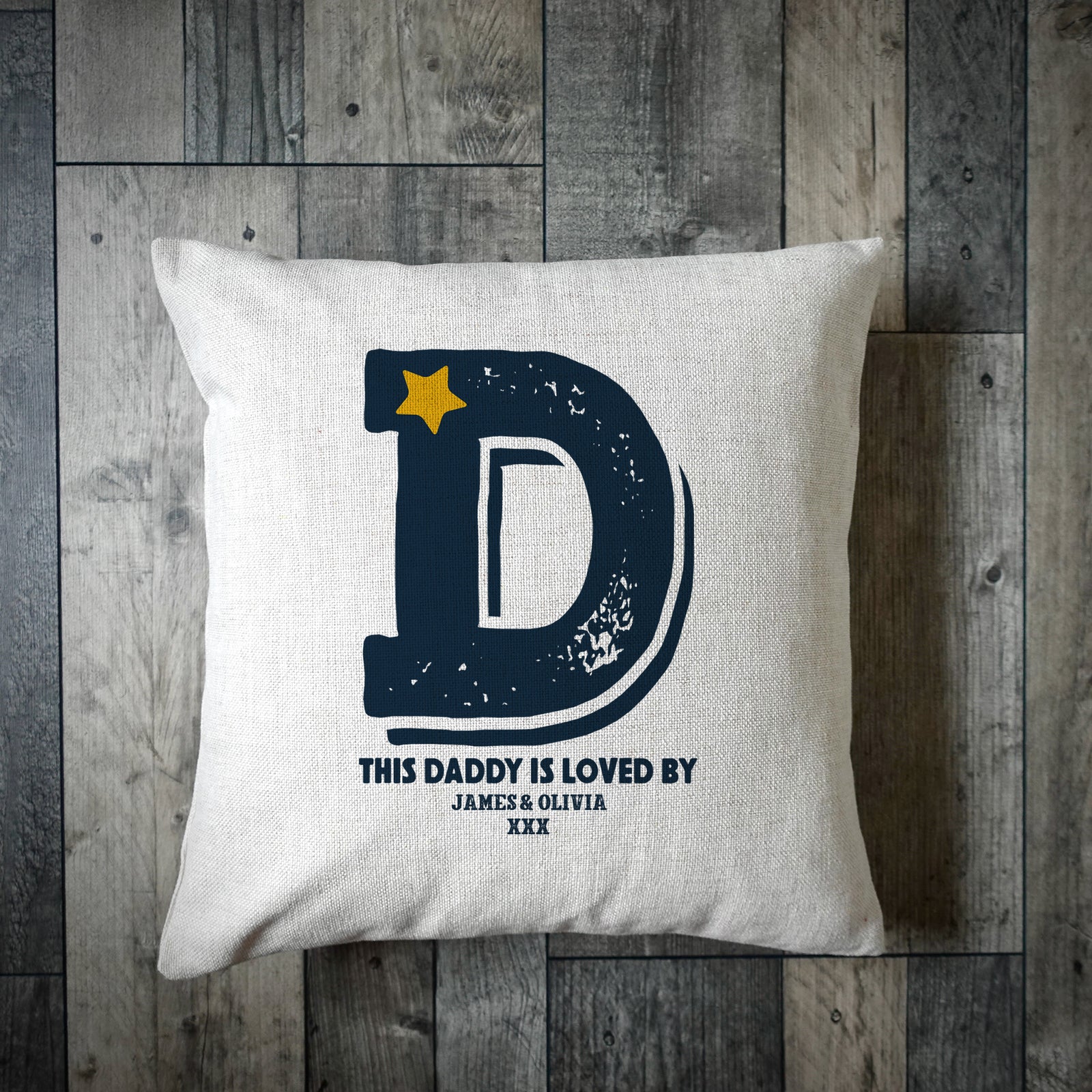 Personalised This Grandad Is Loved By Cushion Cover