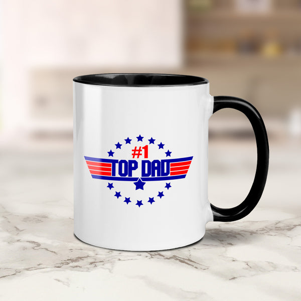 Top Dad Top Gun Mug EllieBeanPrints