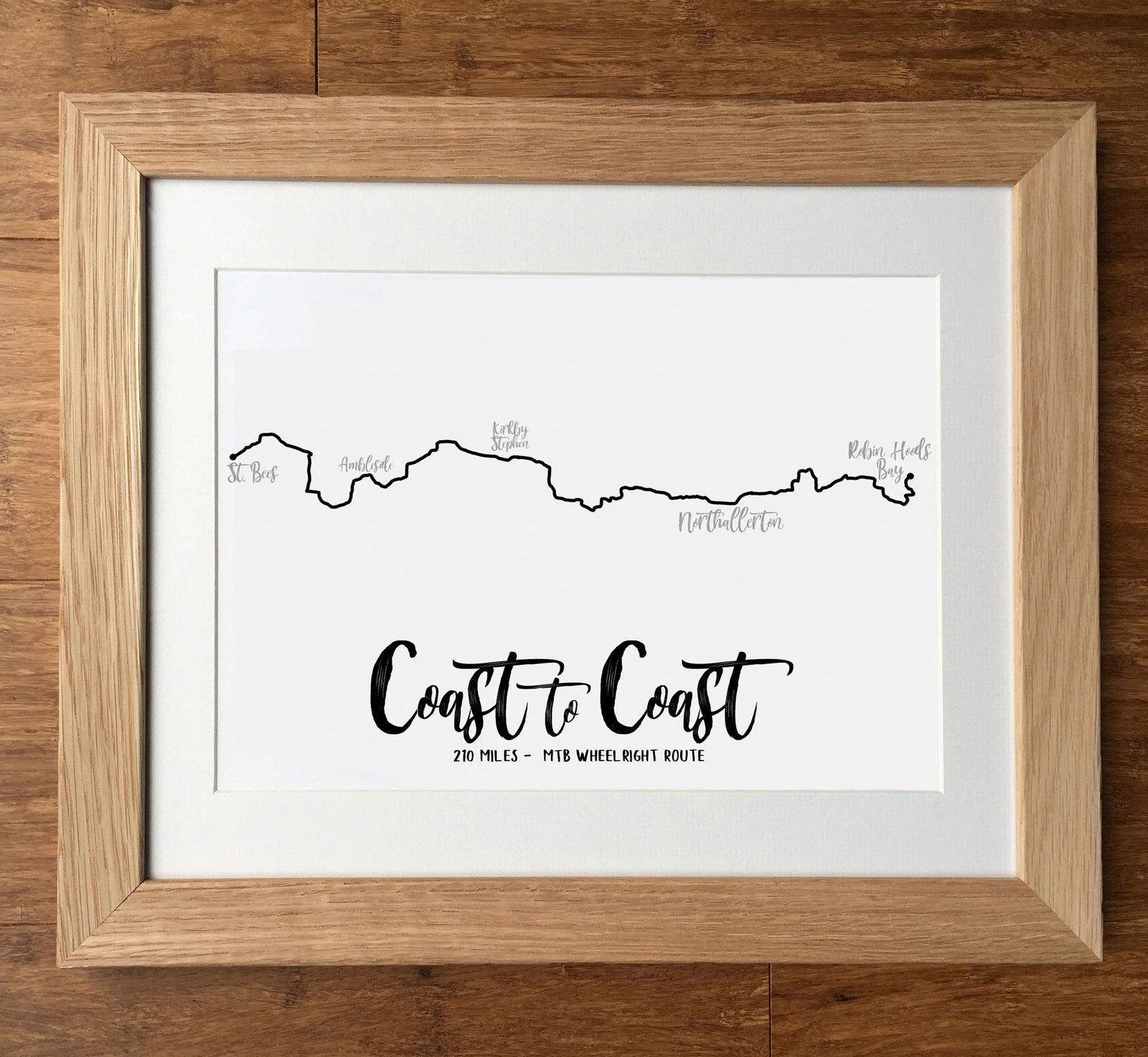 Coast To Coast Wheelwright's MTB Route Print