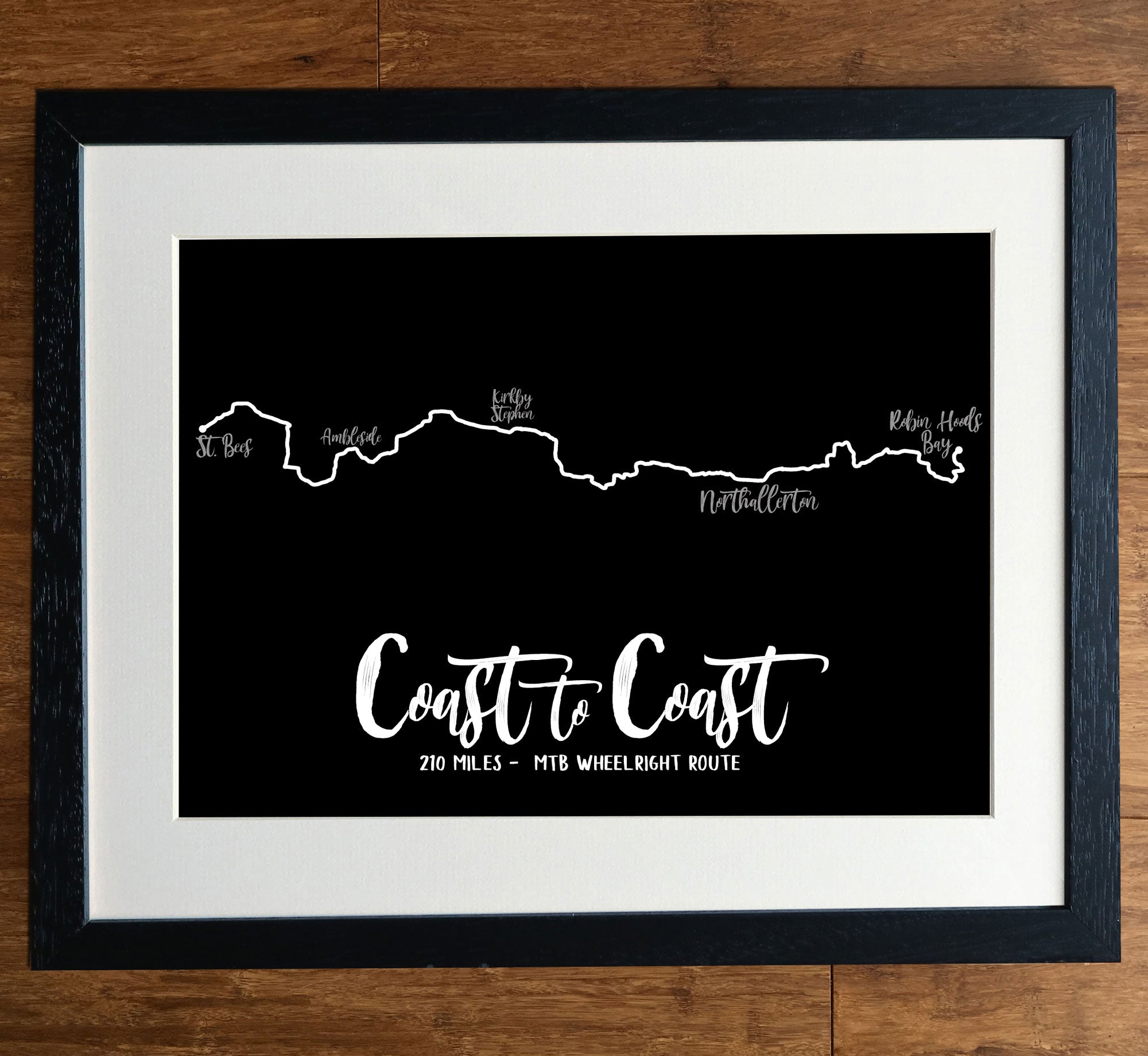 Coast To Coast Wheelwright's MTB Route Print