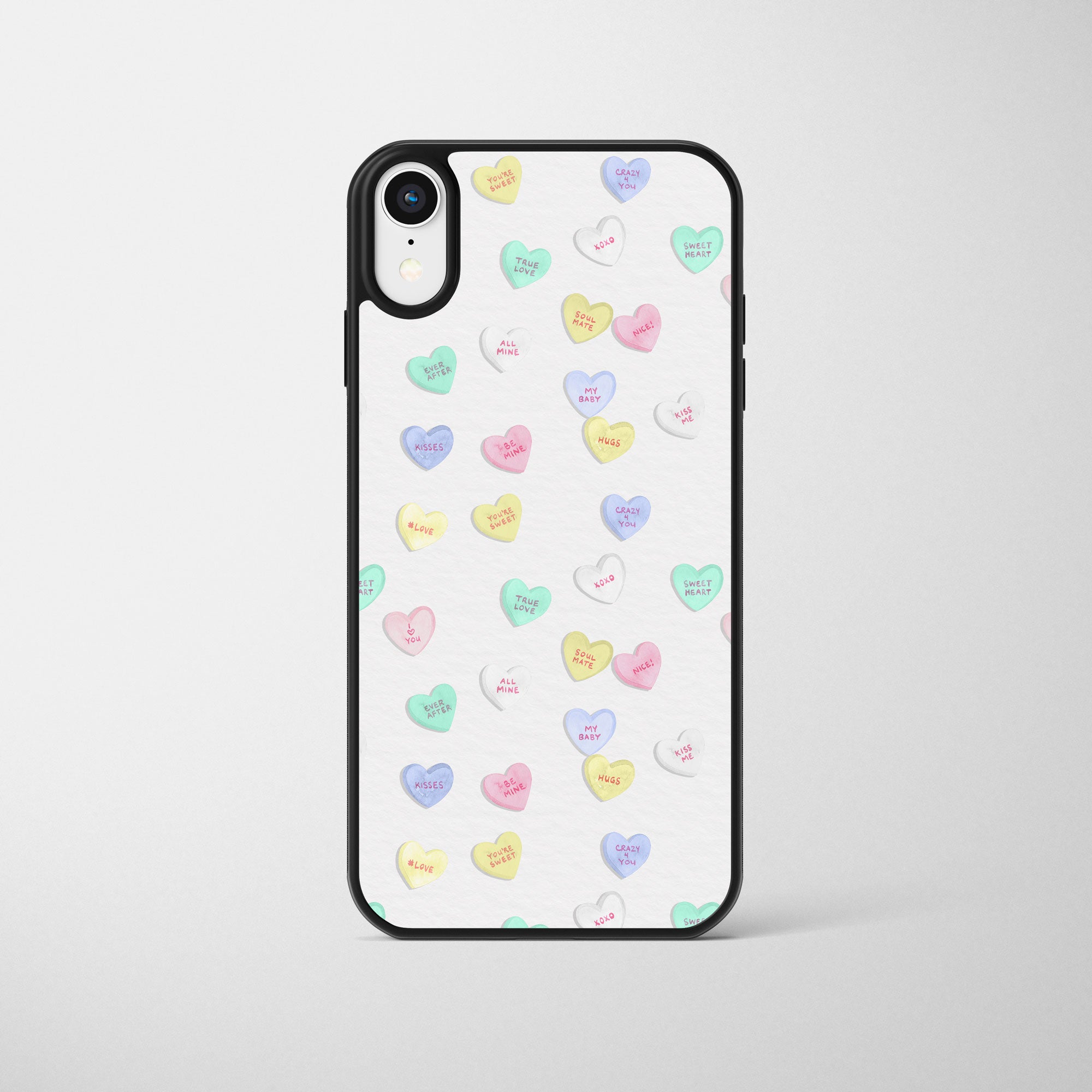 White Love Heart Sweets Phone Case