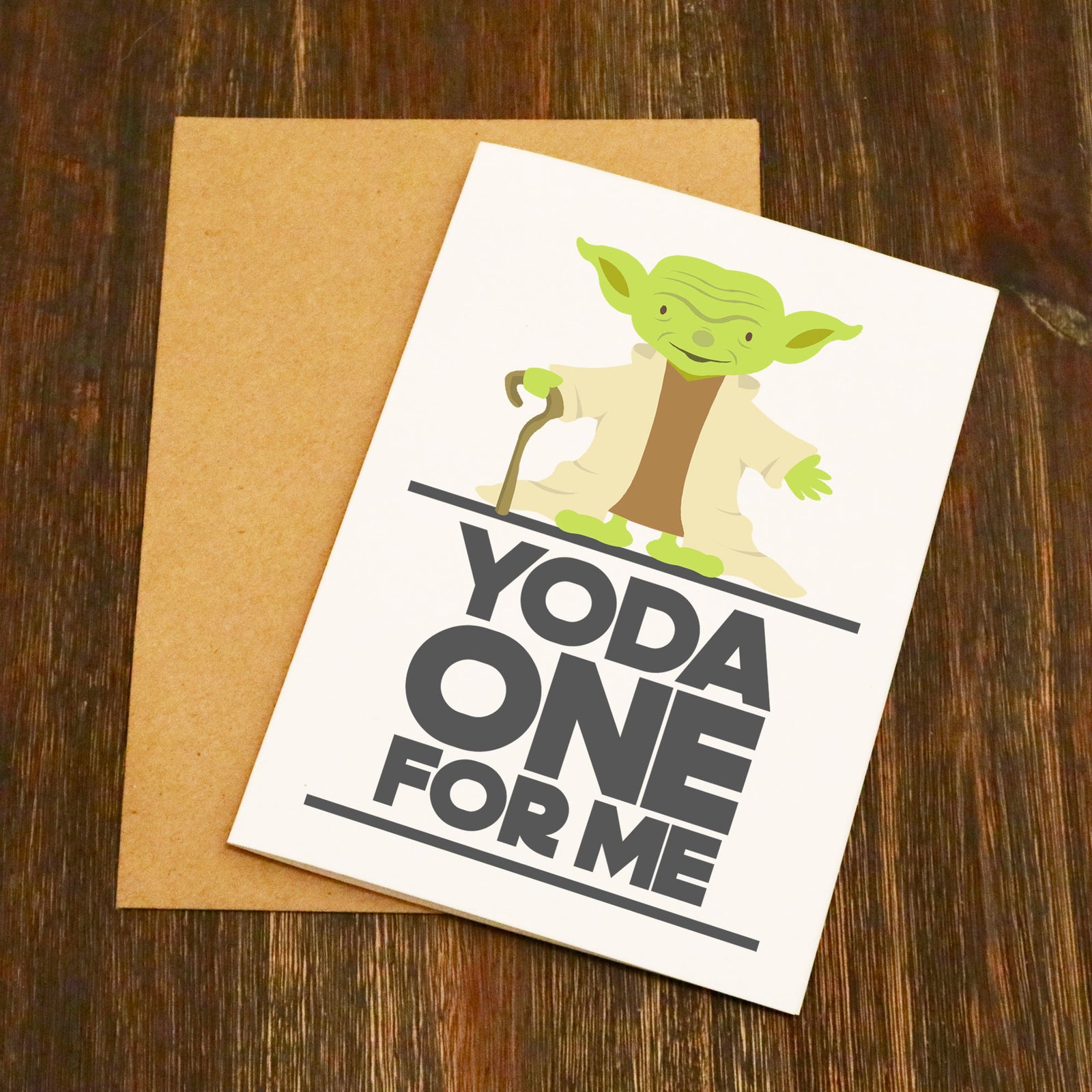 Yoda One For Me Valentine's Card