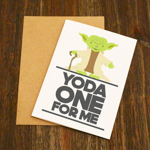 Yoda One For Me Valentine's Card