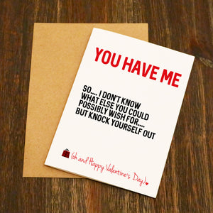 You Have Me Funny Valentine's Card