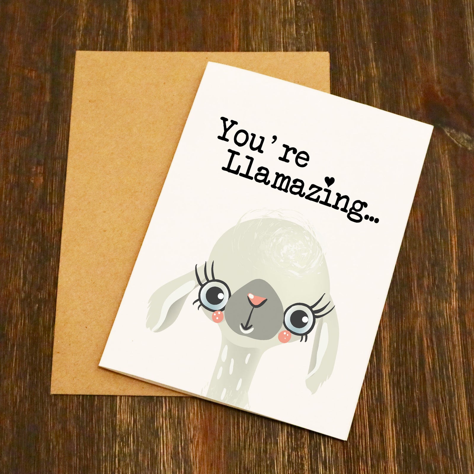 You're Llamazing Llama Valentine's Card