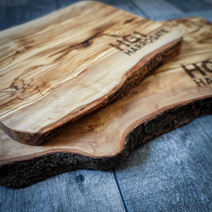 HG1 Personalised Postcode Chopping Board - Olive Wood