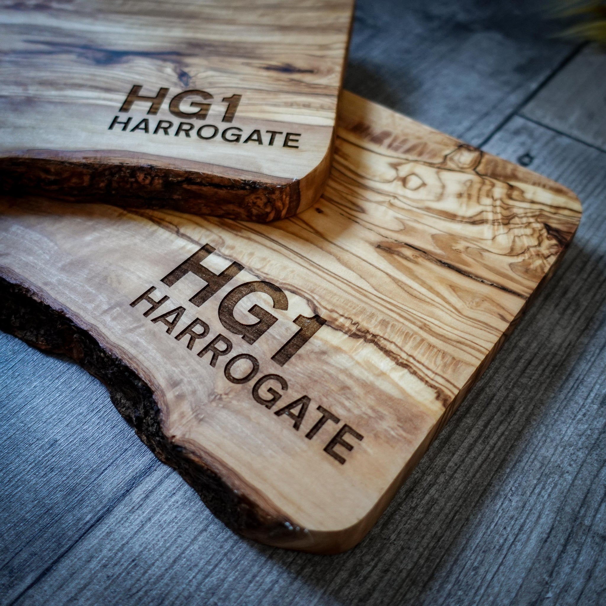 Postcode Board Personalised Postcode Chopping Board - Olive Wood - EllieBeanPrints