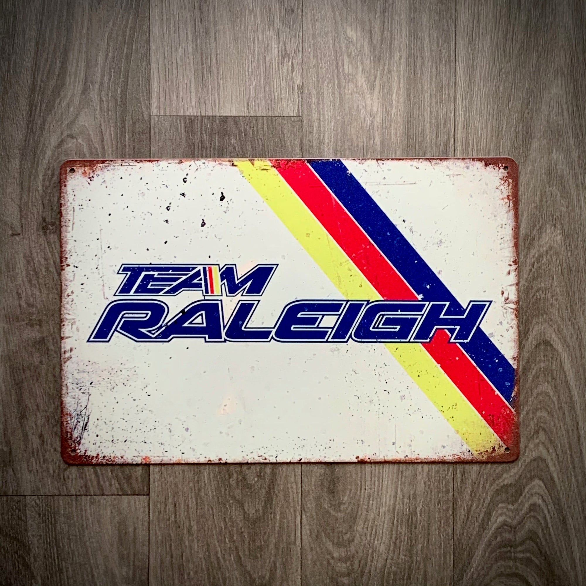 Team Raleigh Retro Cycling Sign