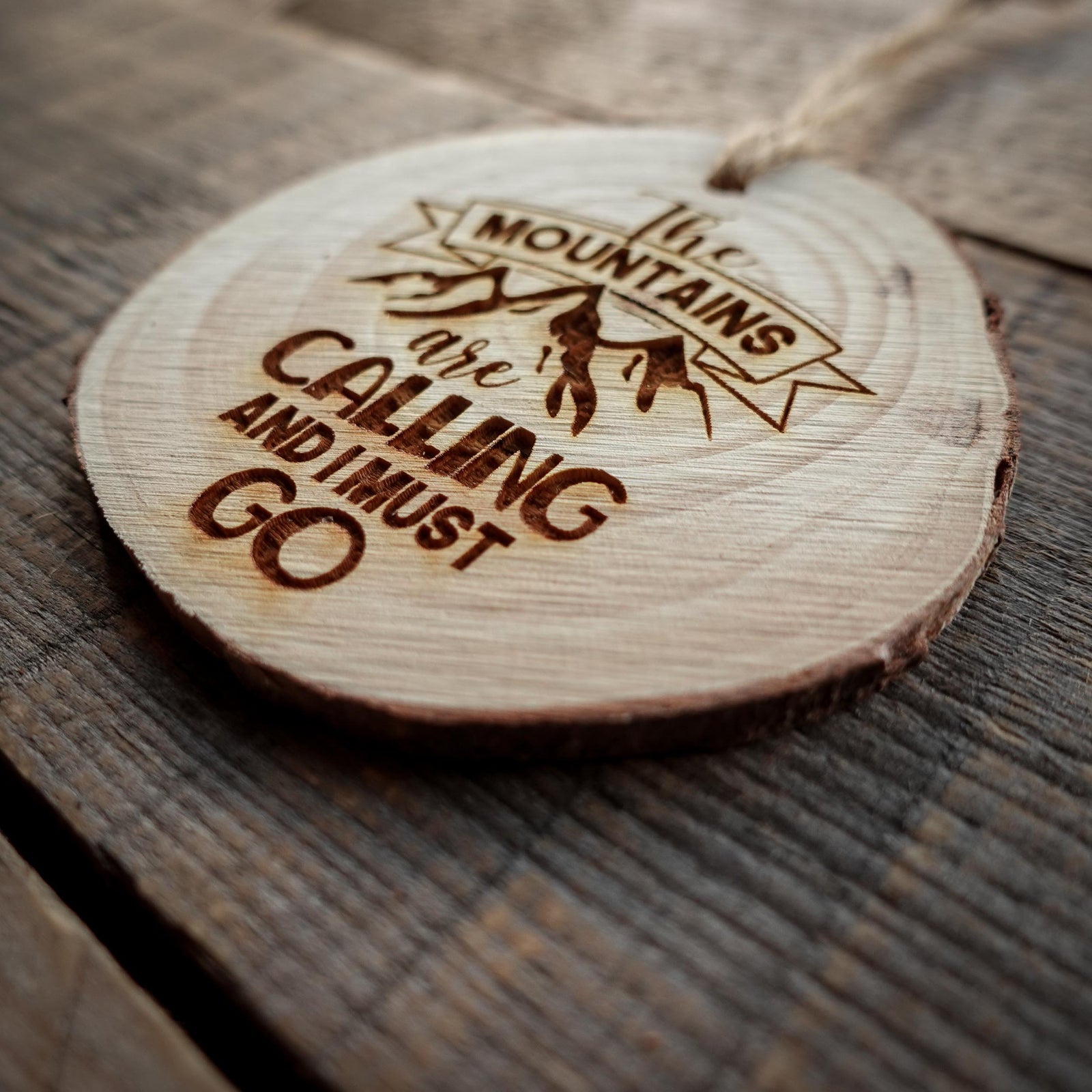 The Mountains Are Calling Forest Hand Tied Slice