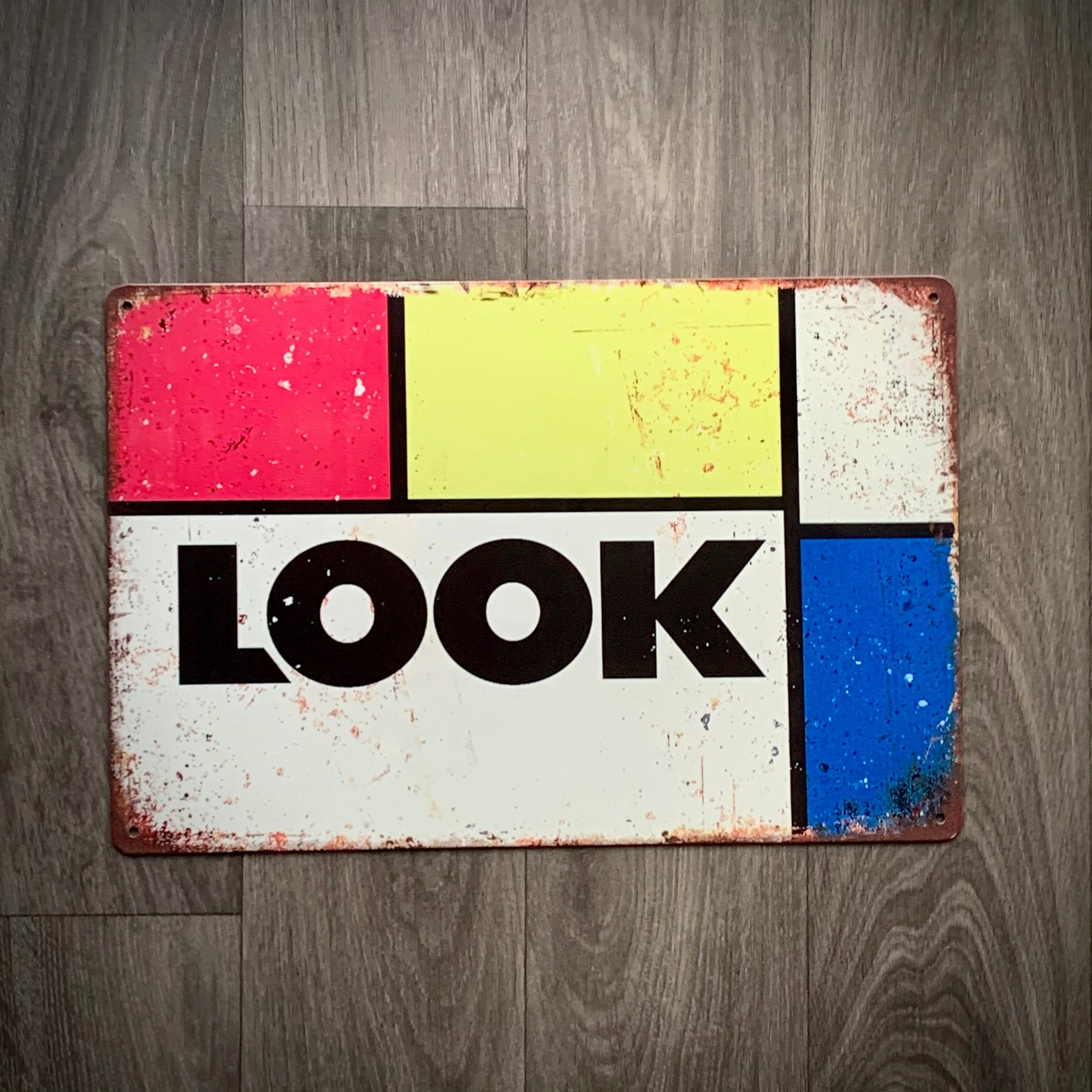 Look Classic Tin Retro Cycling Sign