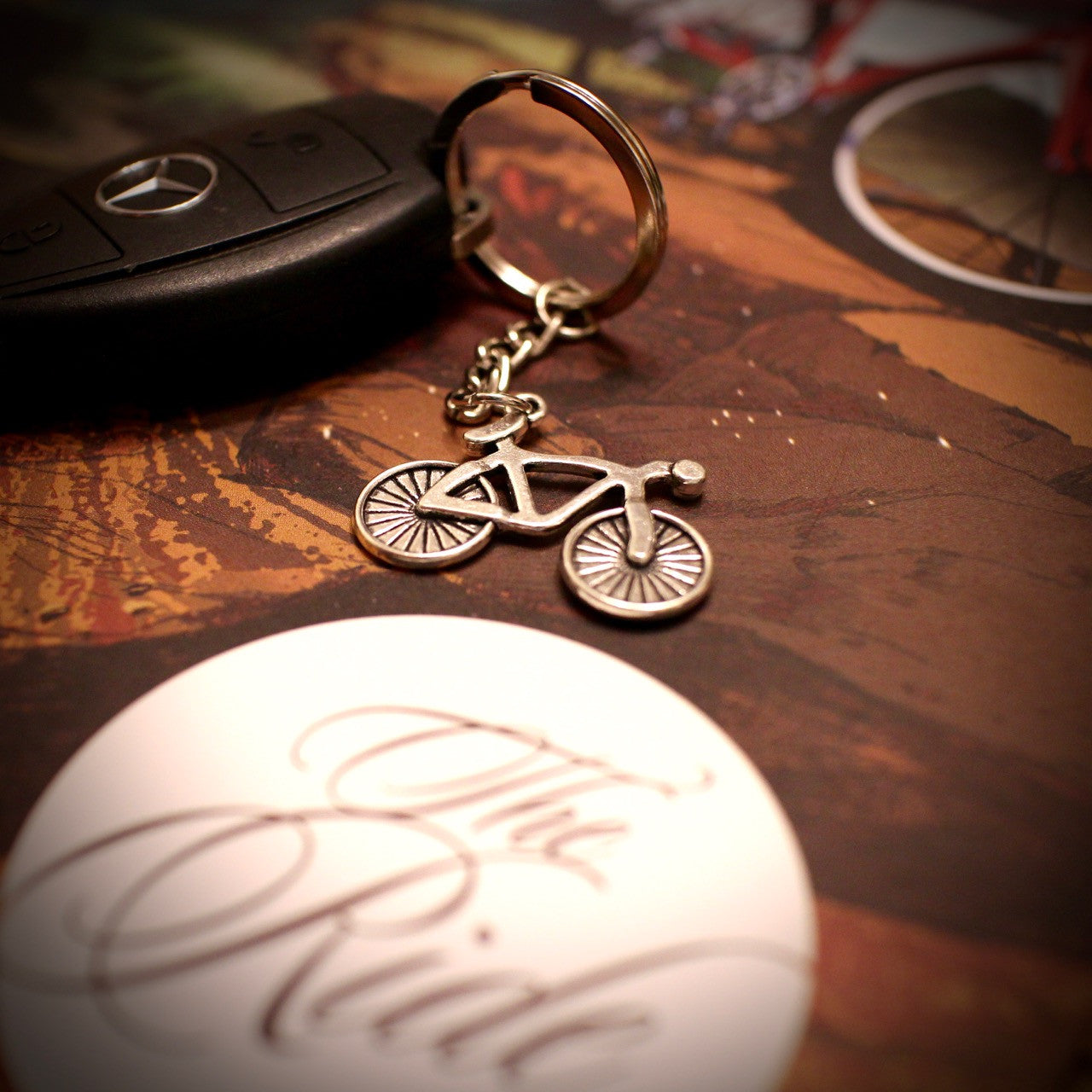 Alloy Mountain Bike Keyring EllieBeanPrints