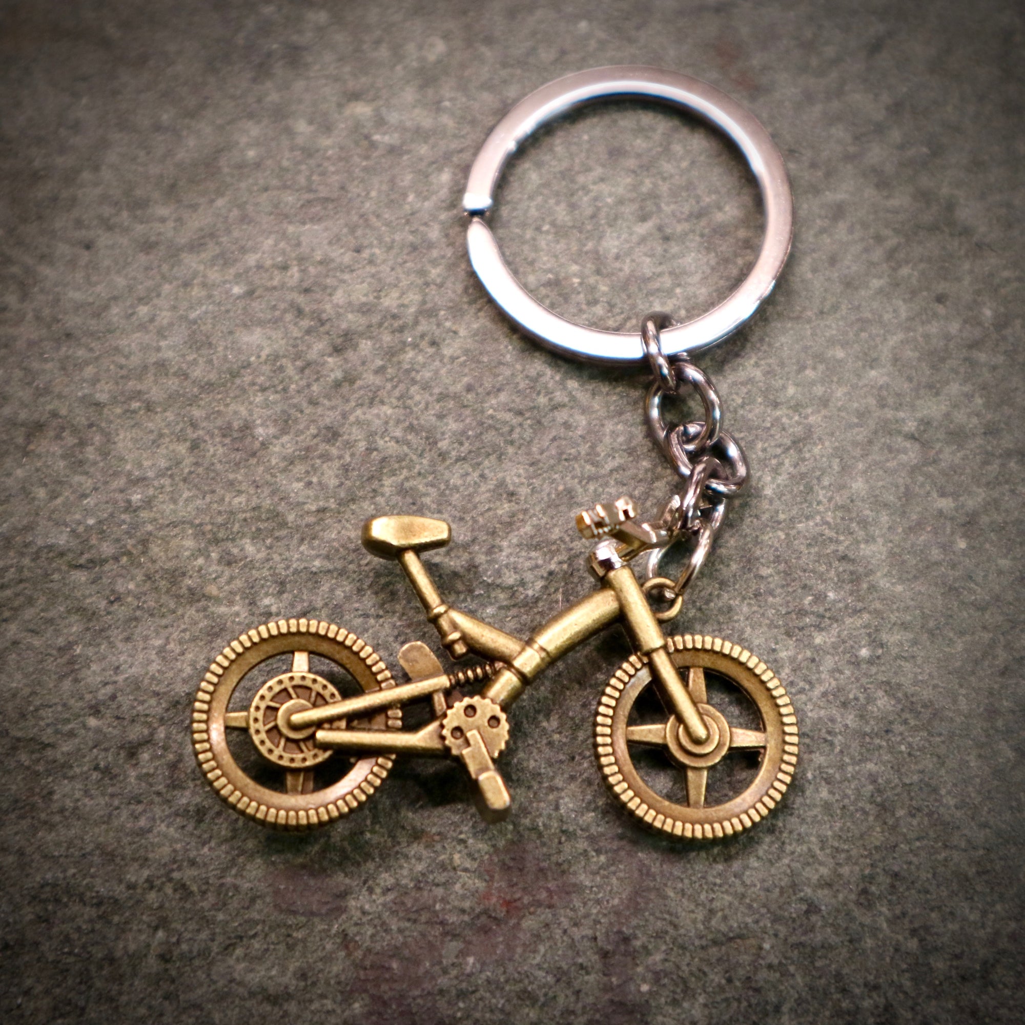 Metal Mountain Bike Keyring EllieBeanPrints