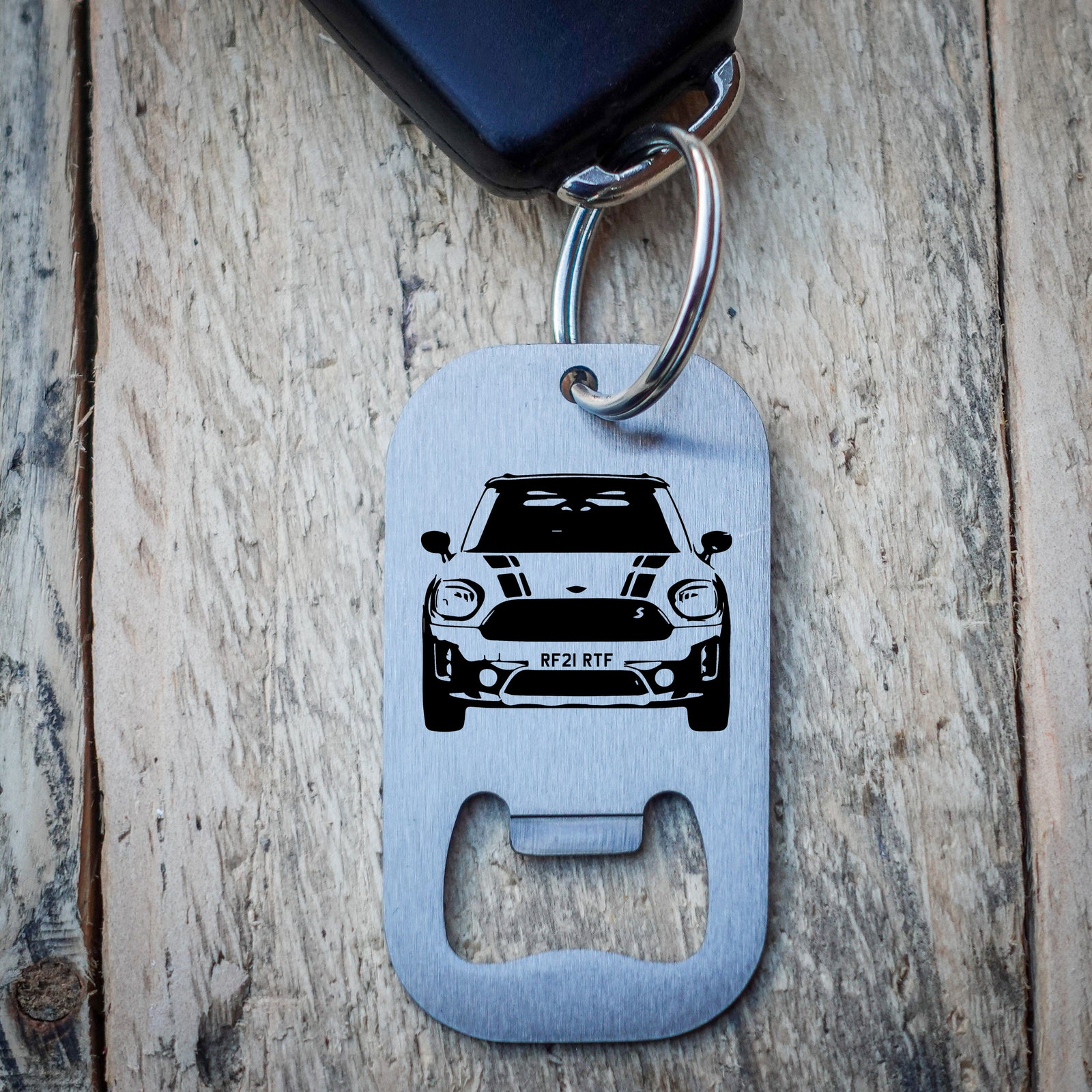 Personalised Mini Countryman Stainless Steel Bottle Opener