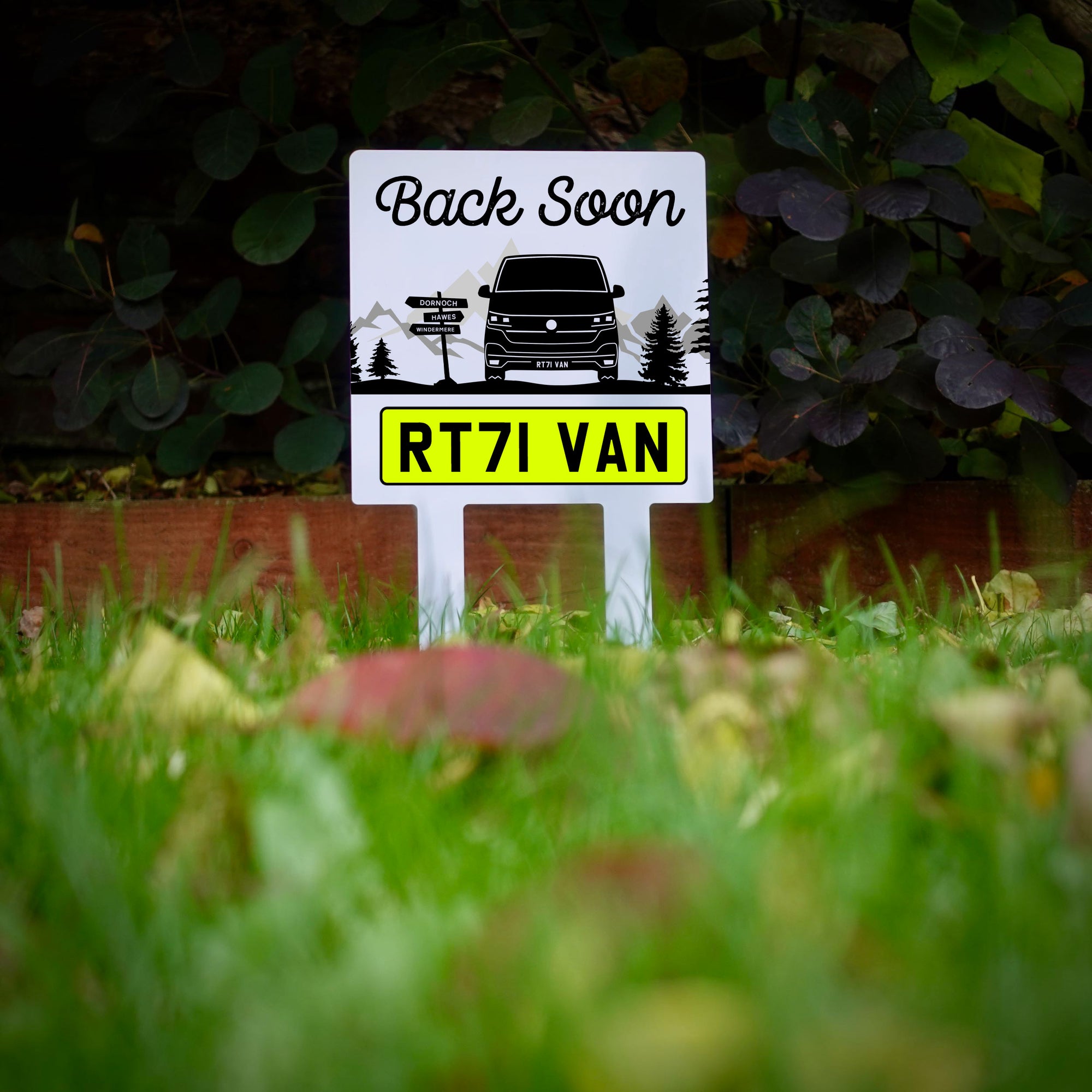 Tour Van Sign Personalised Camper Signs - EllieBeanPrints
