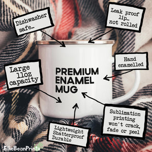 Personalised Line Art Camper Mug
