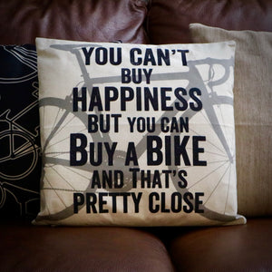 You Can't Buy Happiness Road Bike Cycling Cushion Cover